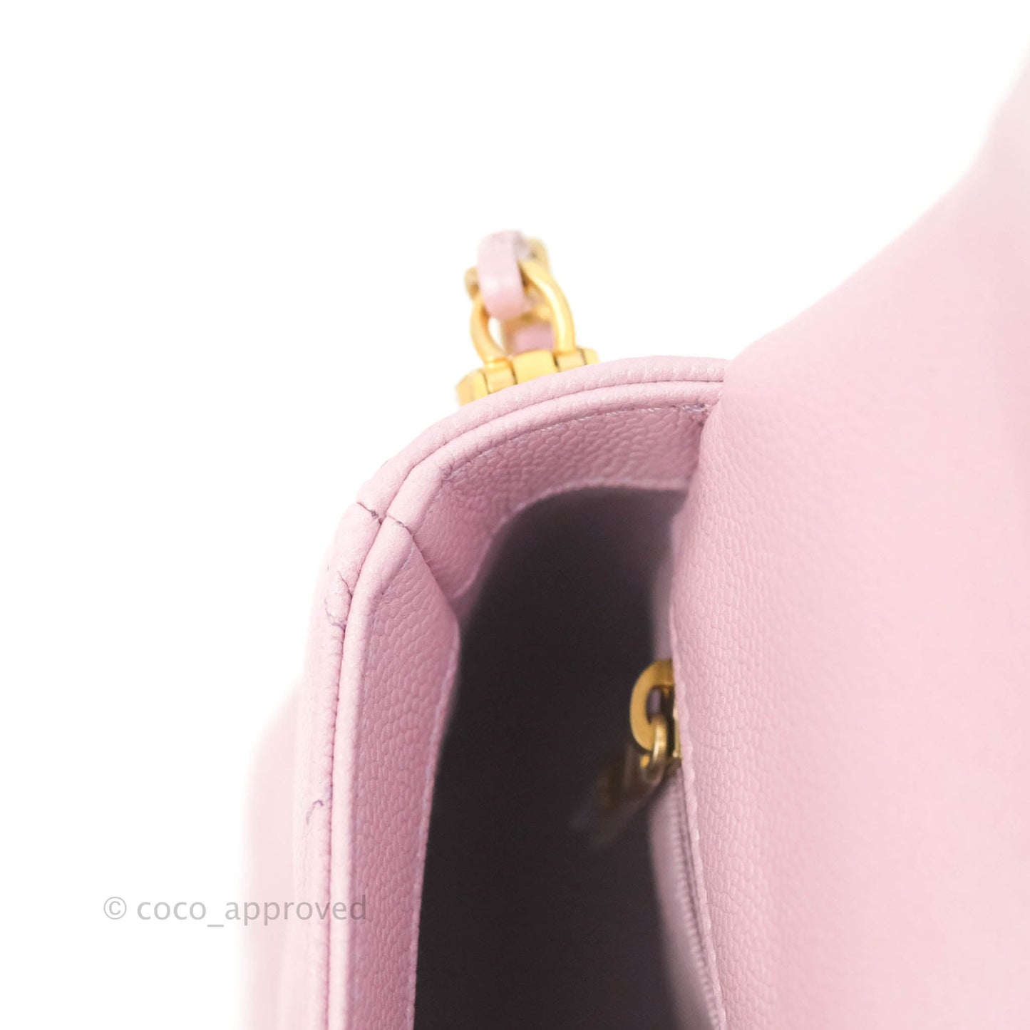 Chanel Quilted My Perfect Mini Iridescent Pink Caviar Aged Gold Hardware 21K