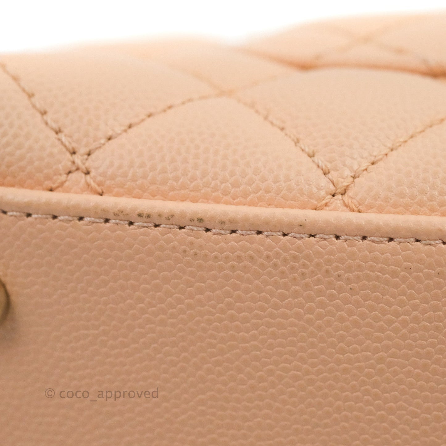 Chanel Mini Coco Handle Quilted Light Pink Caviar Gold Hardware