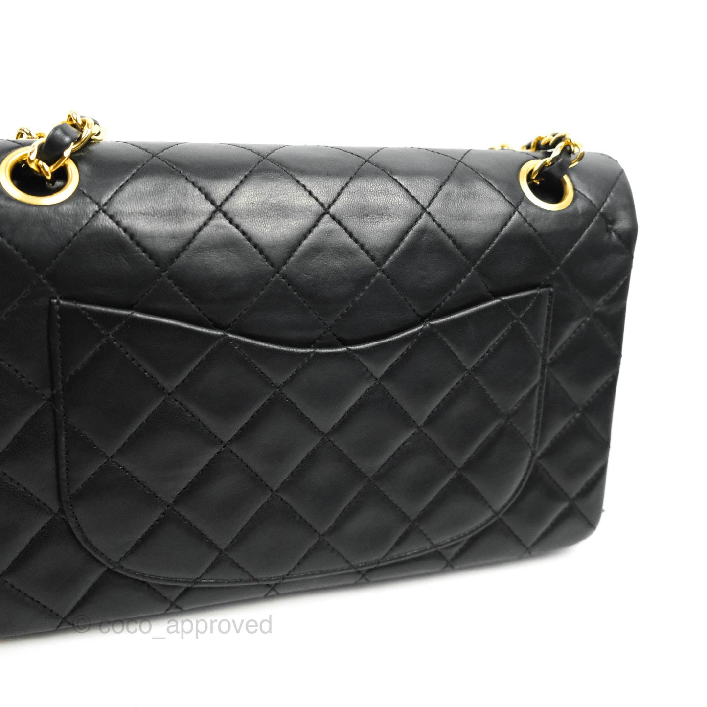 Chanel Classic Vintage Small S/M Flap Black Lambskin 24K Gold Hardware