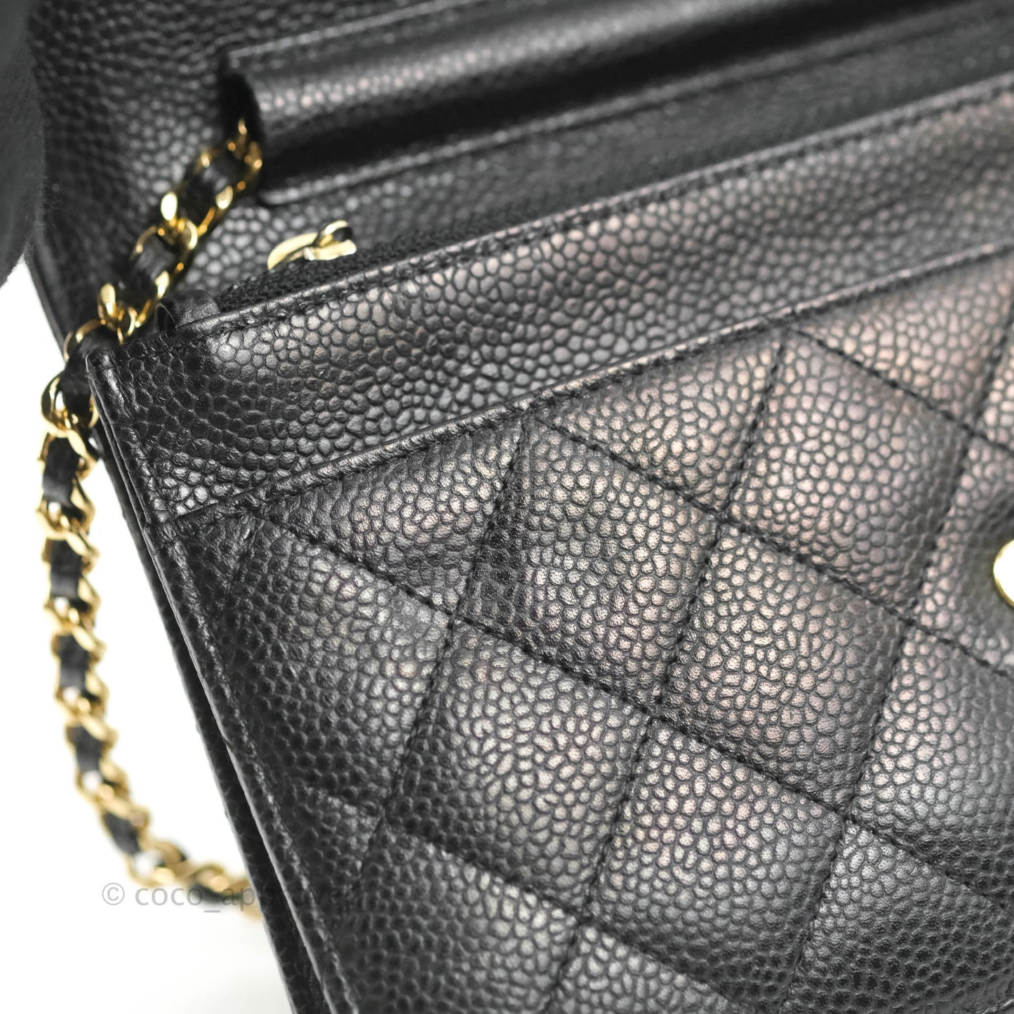 Chanel Quilted Classic WOC Black Caviar Gold Hardware