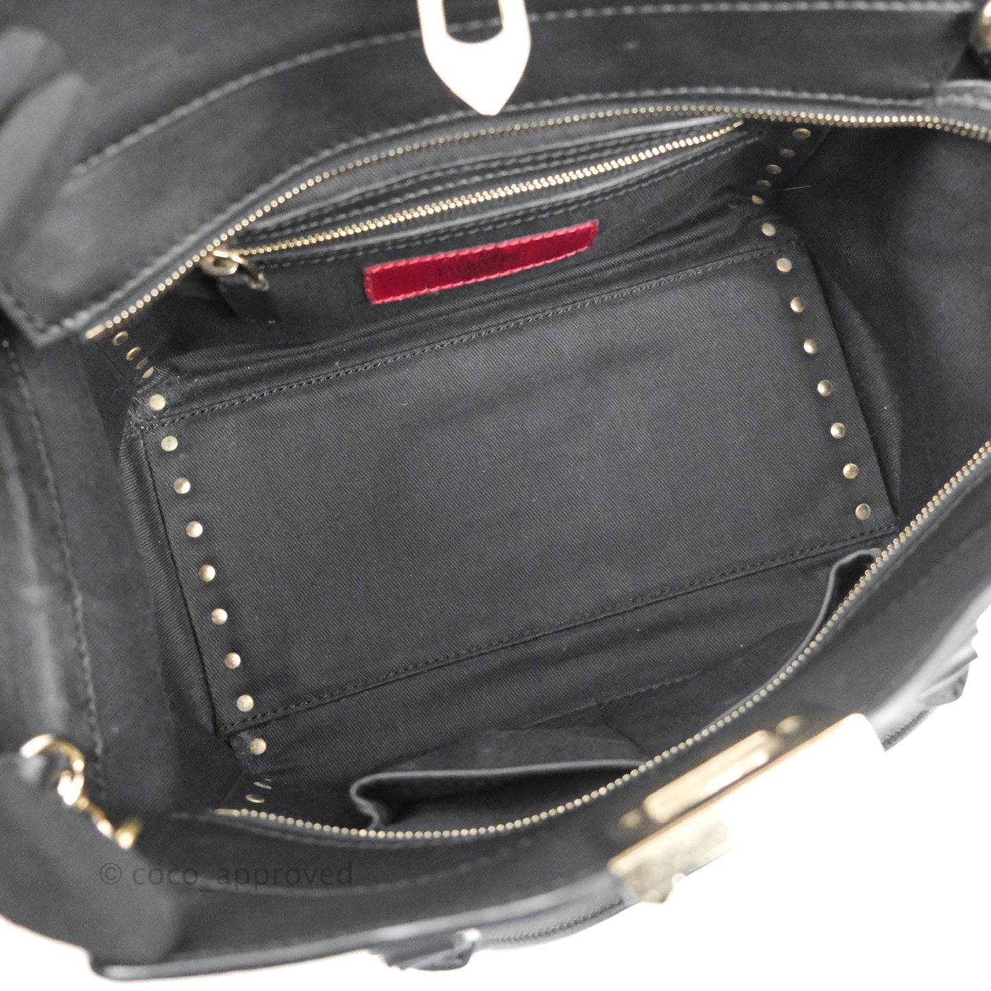 Valentino Garavani Small Rockstud Bag Black Calfskin