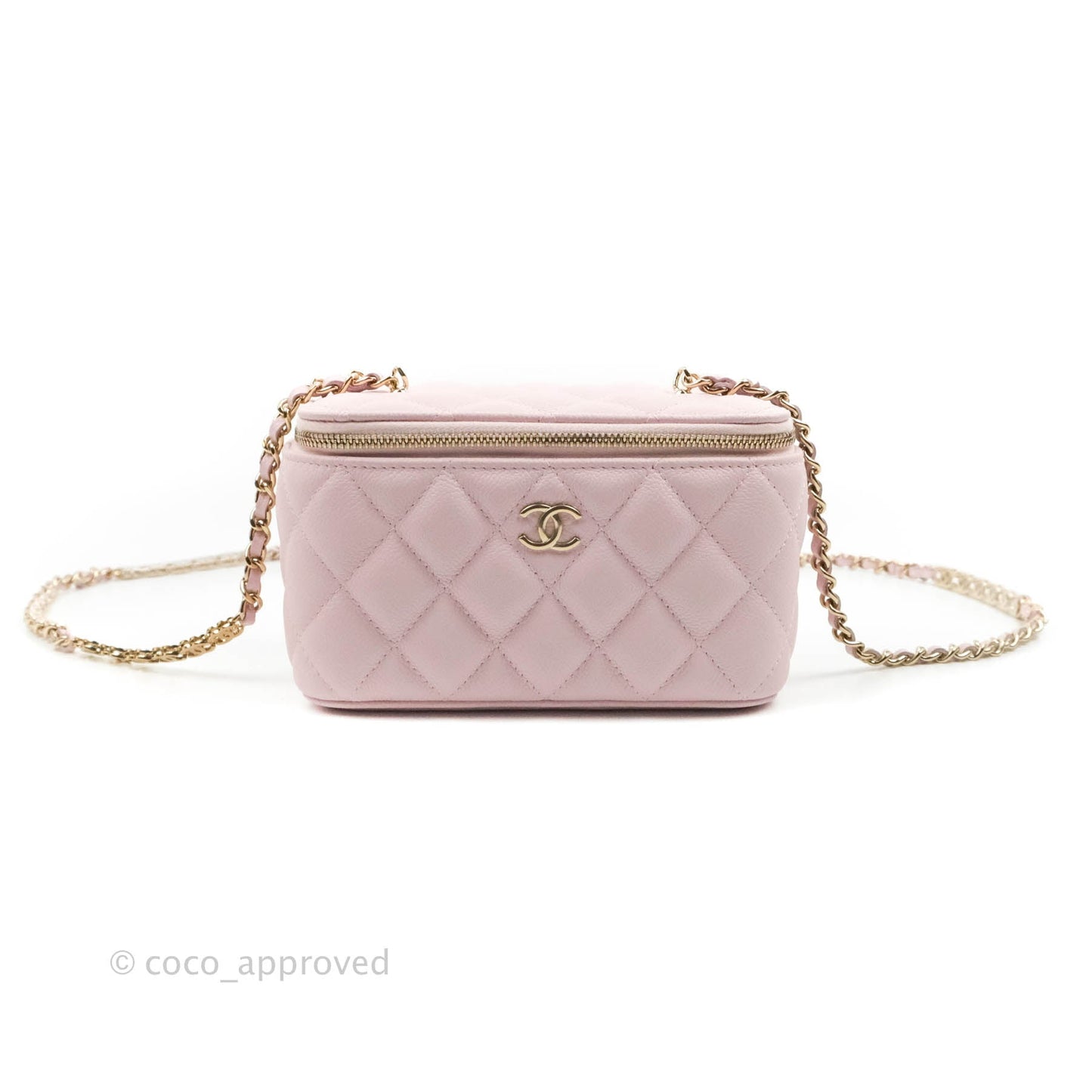 Chanel Vanity with CC Chain Light Pink Caviar Gold Hardware