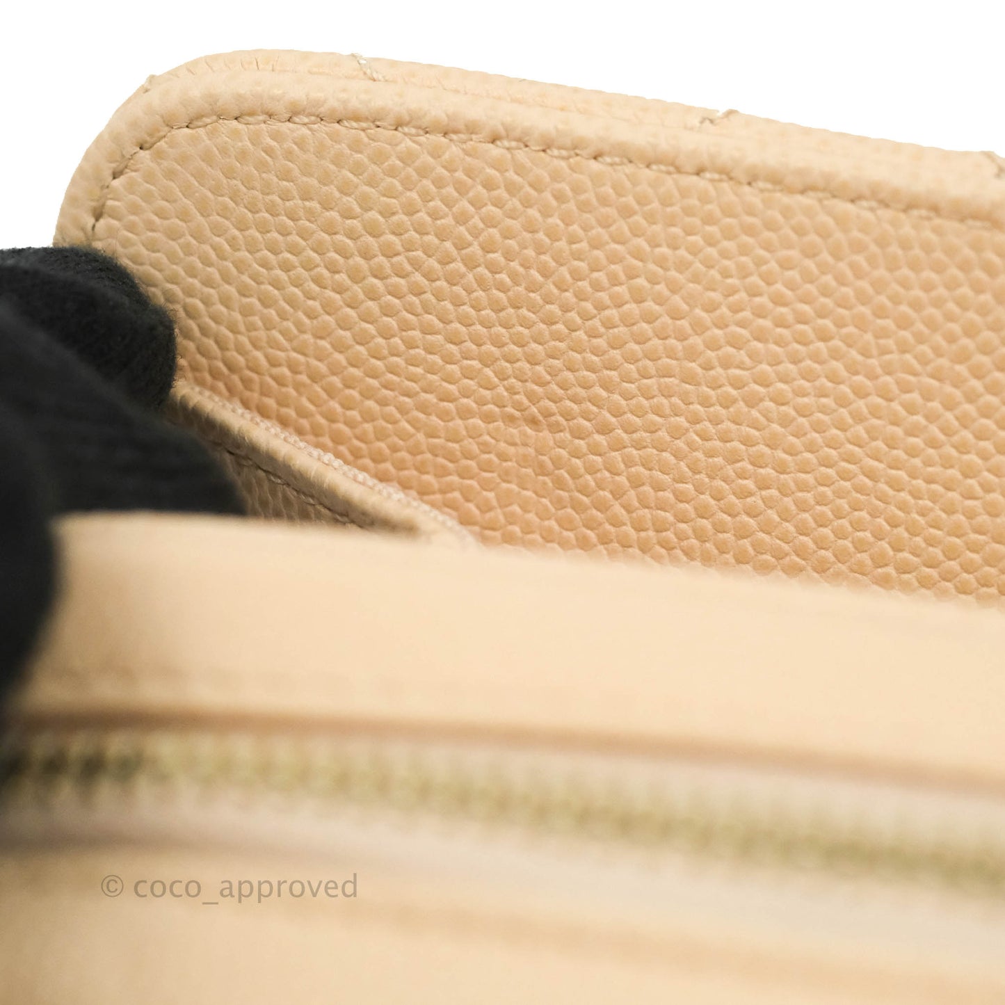 Chanel Quilted Small Like The Wallet Flap Light Beige Caviar Light Gold Hardware 22C