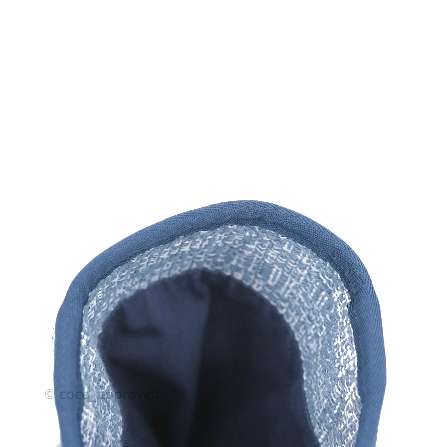 Chanel Large Deauville Blue Canvas Silver Hardware