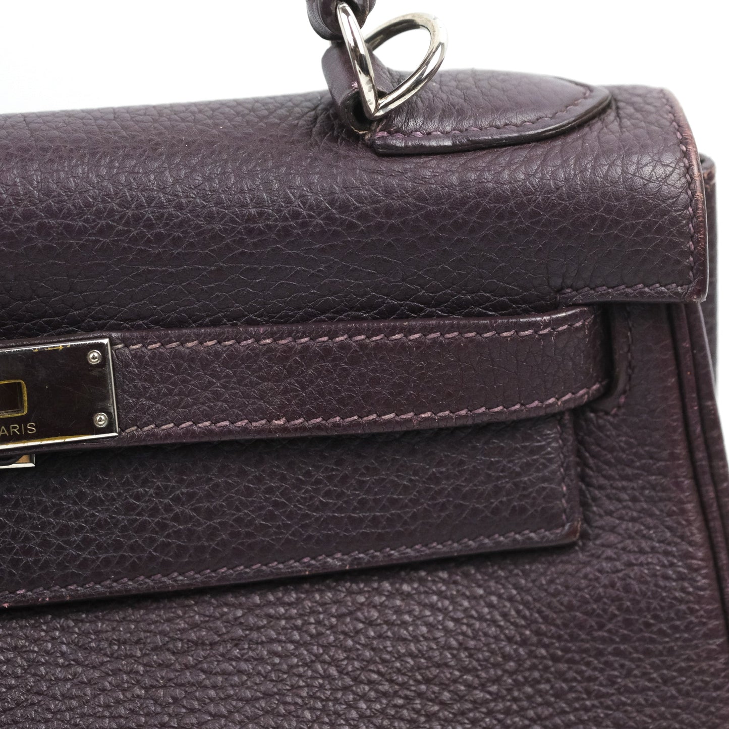 Hermès Retourne Kelly 28 Raisin TPM Palladium Hardware