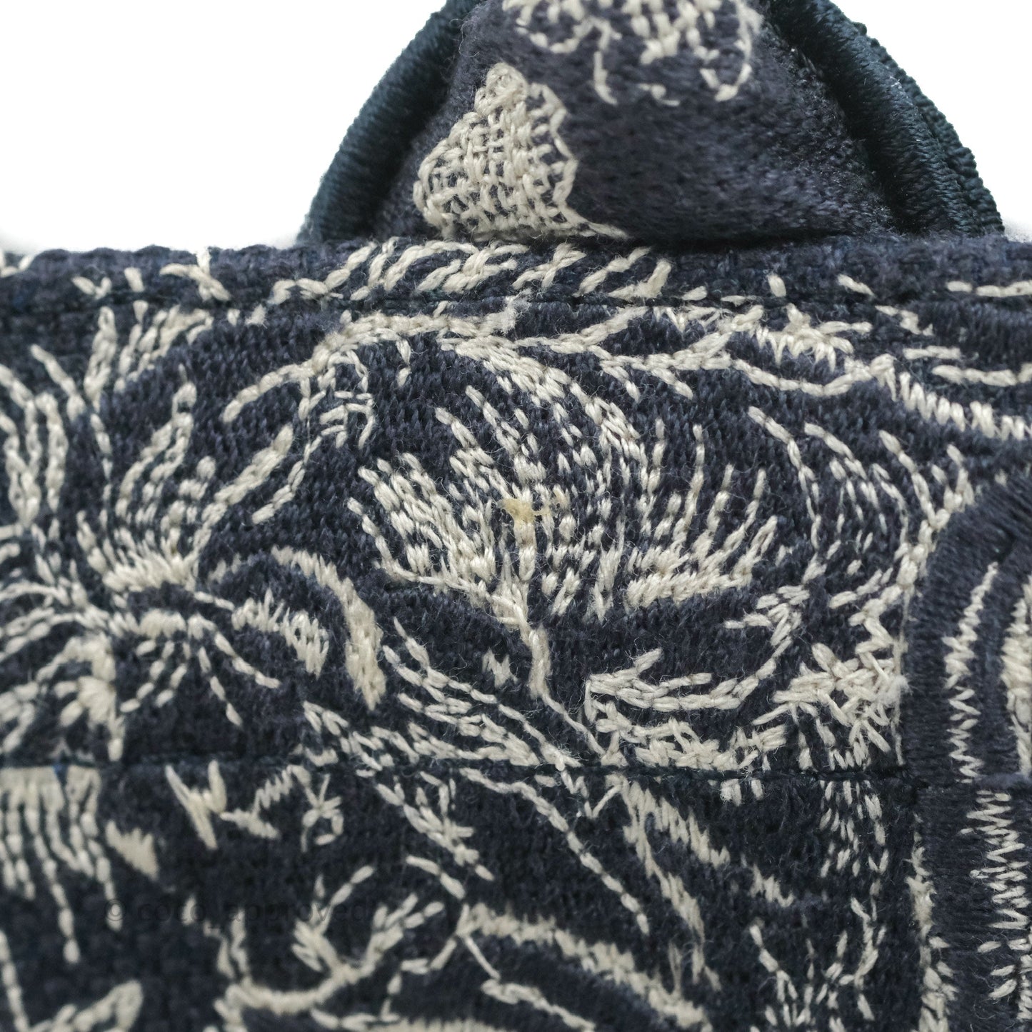Christian Dior New Small Embroidered Toile De Jouy Navy Canvas Book Tote
