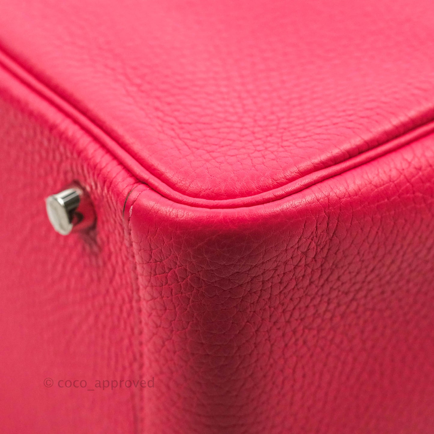 Hermès Lindy 30 Rose Extreme Clemence Palladium Hardware
