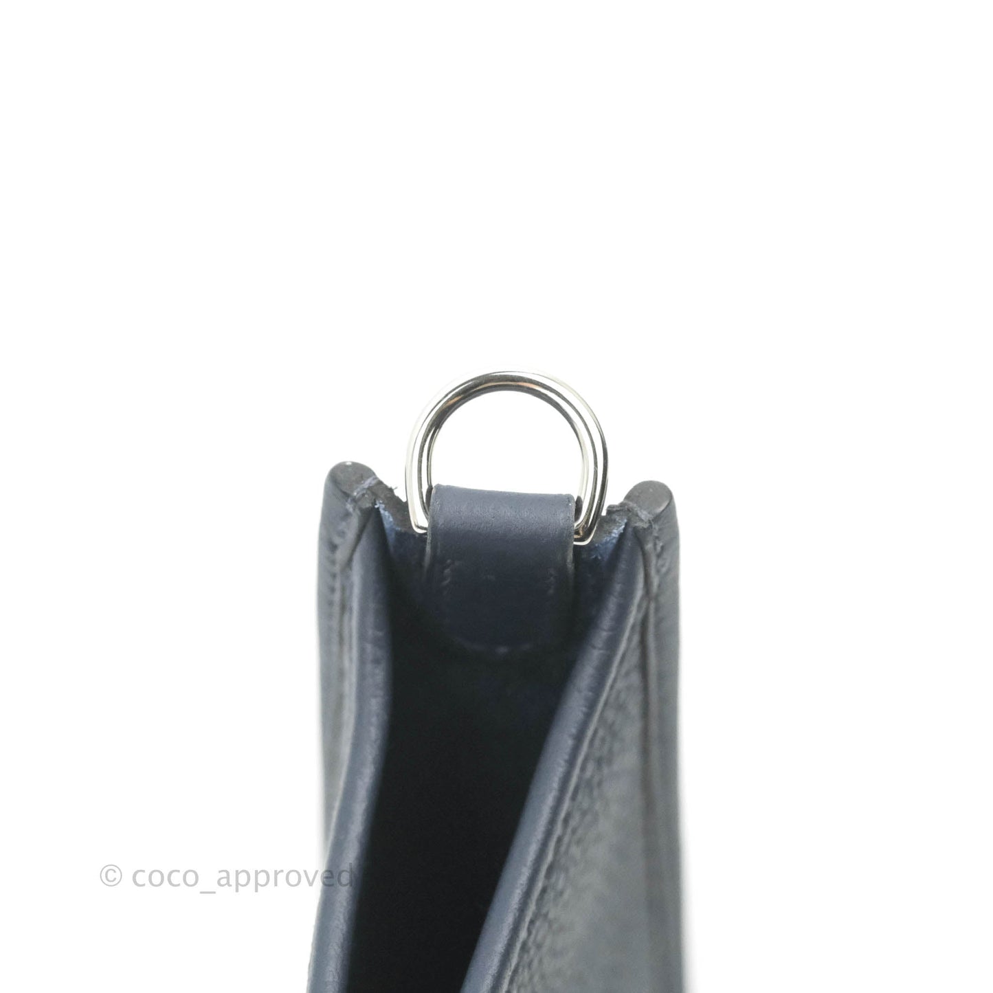 Hermès Clemence Mini Evelyne TPM Navy Palladium Hardware