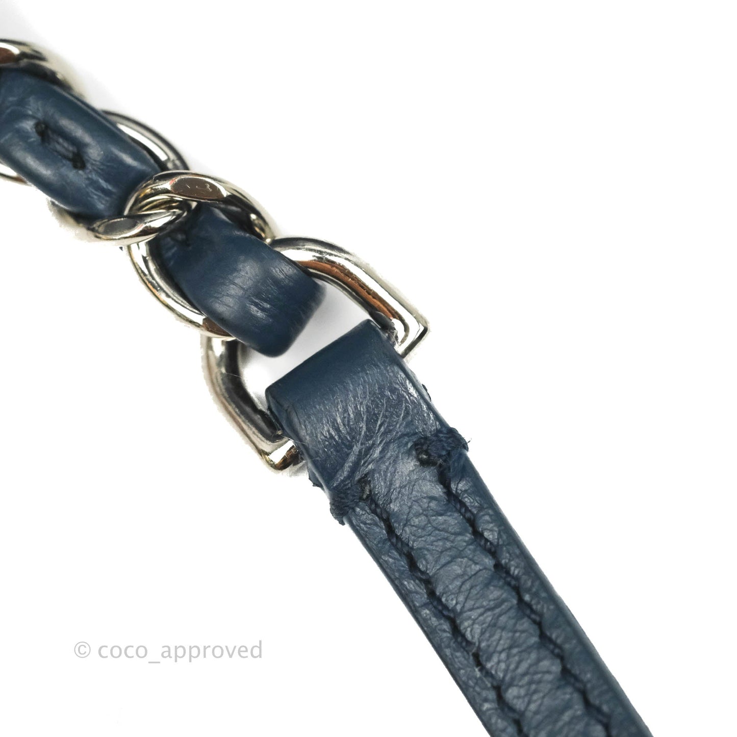 Chanel Drawstring Bucket Bag Dark Blue Aged Calfskin Silver Hardware