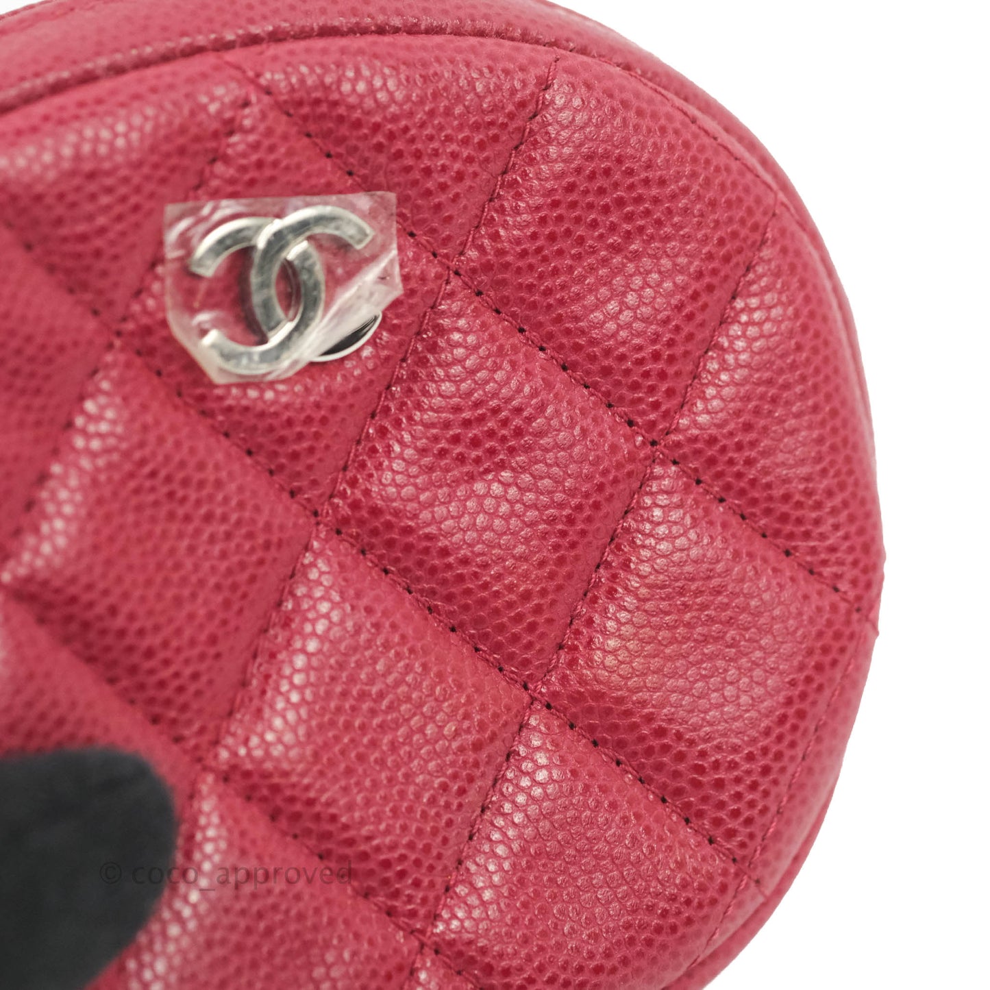 Chanel Red Round Coin Purse