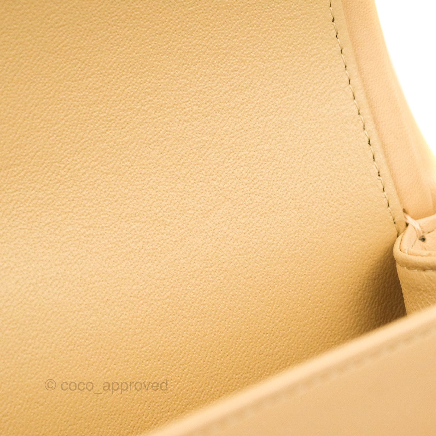 Chanel Classic M/L Medium Flap Quilted Beige Lambskin Gold Hardware