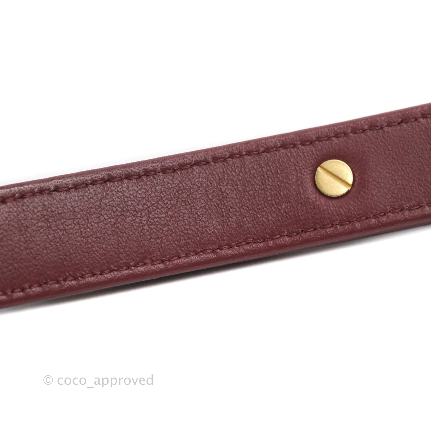 Chanel Flap Bag Dark Red Calfskin Aged Gold Hardware