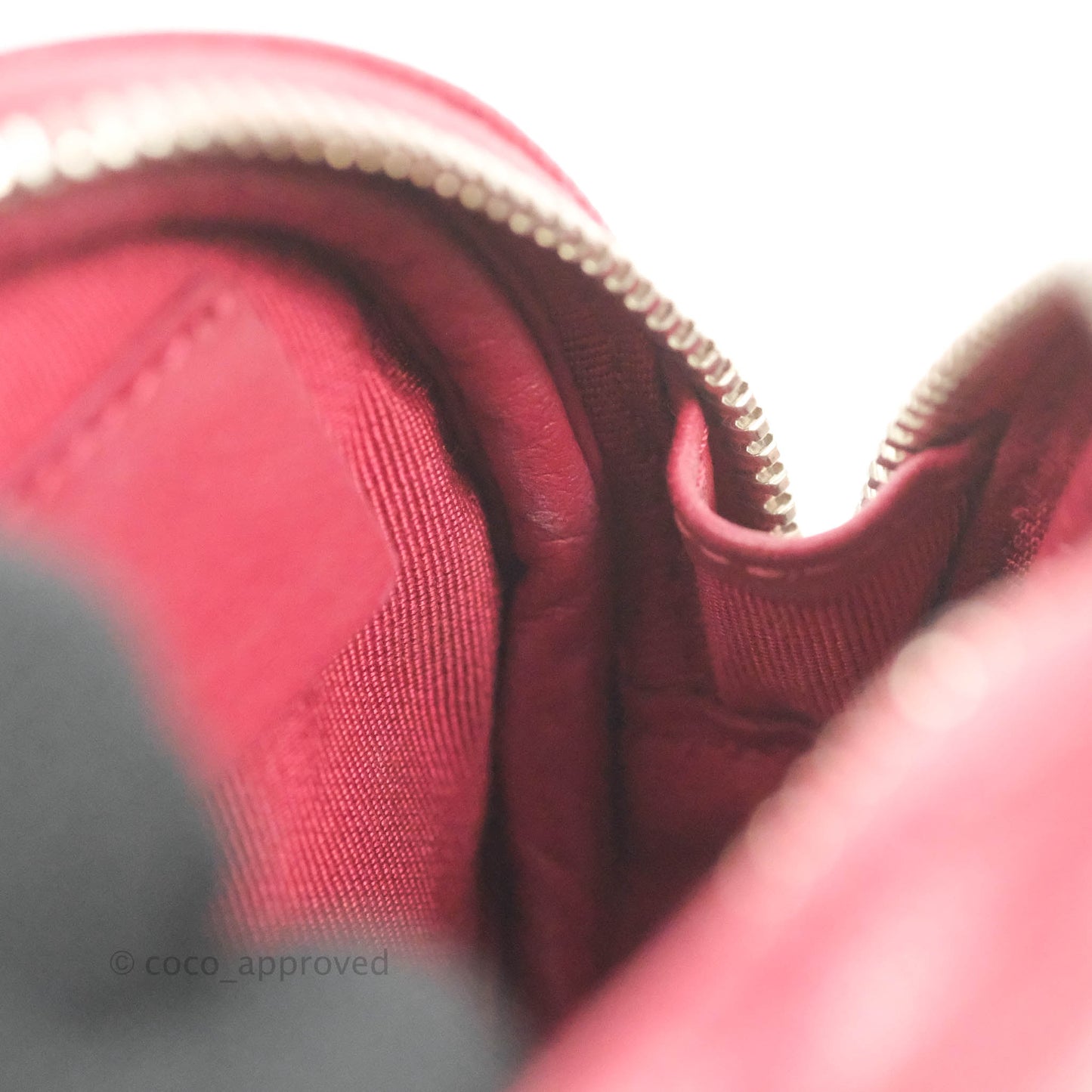 Chanel Red Round Coin Purse