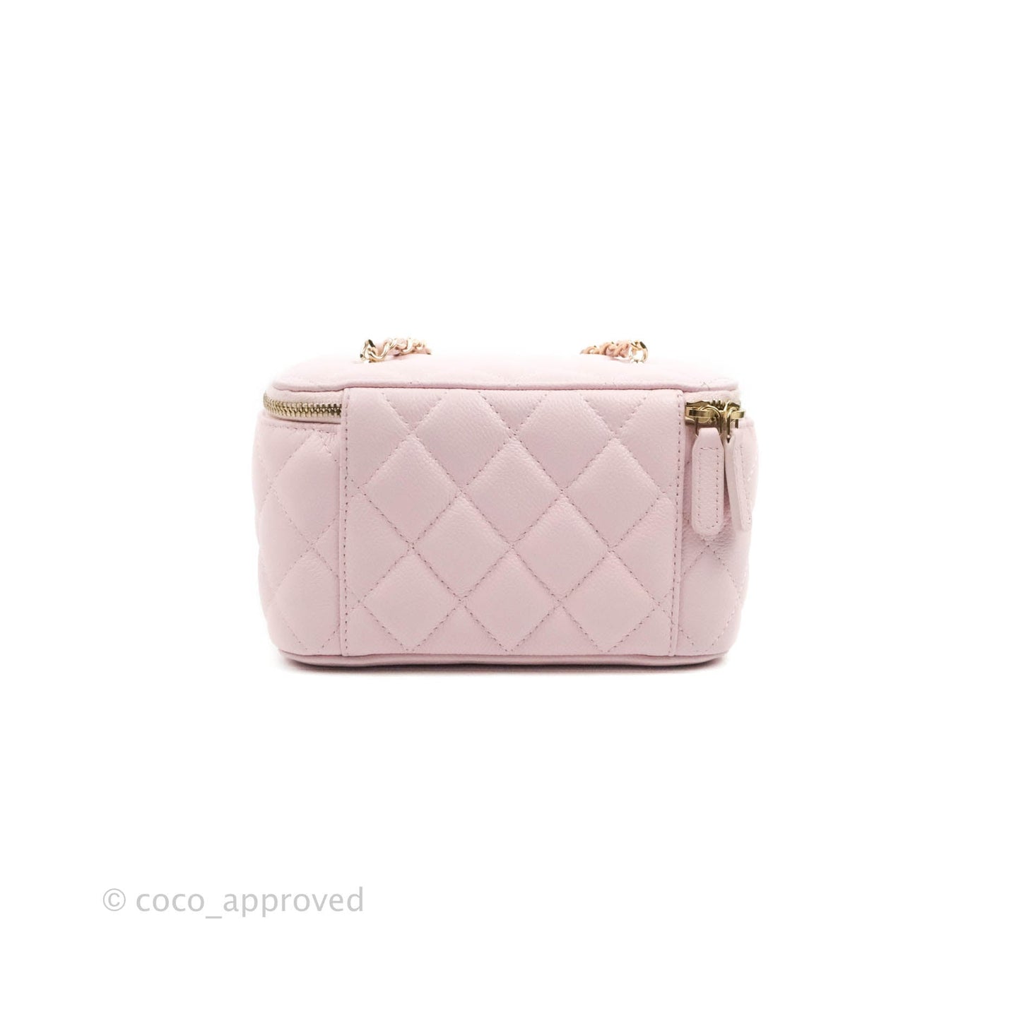 Chanel Vanity with CC Chain Light Pink Caviar Gold Hardware