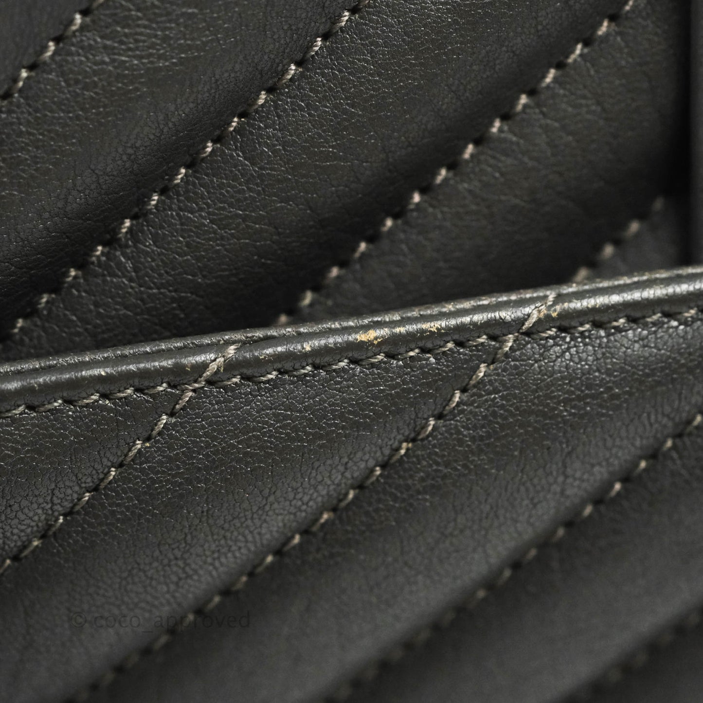 Saint Laurent Chevron Medium College Grey Chain Bag Ruthenium Hardware