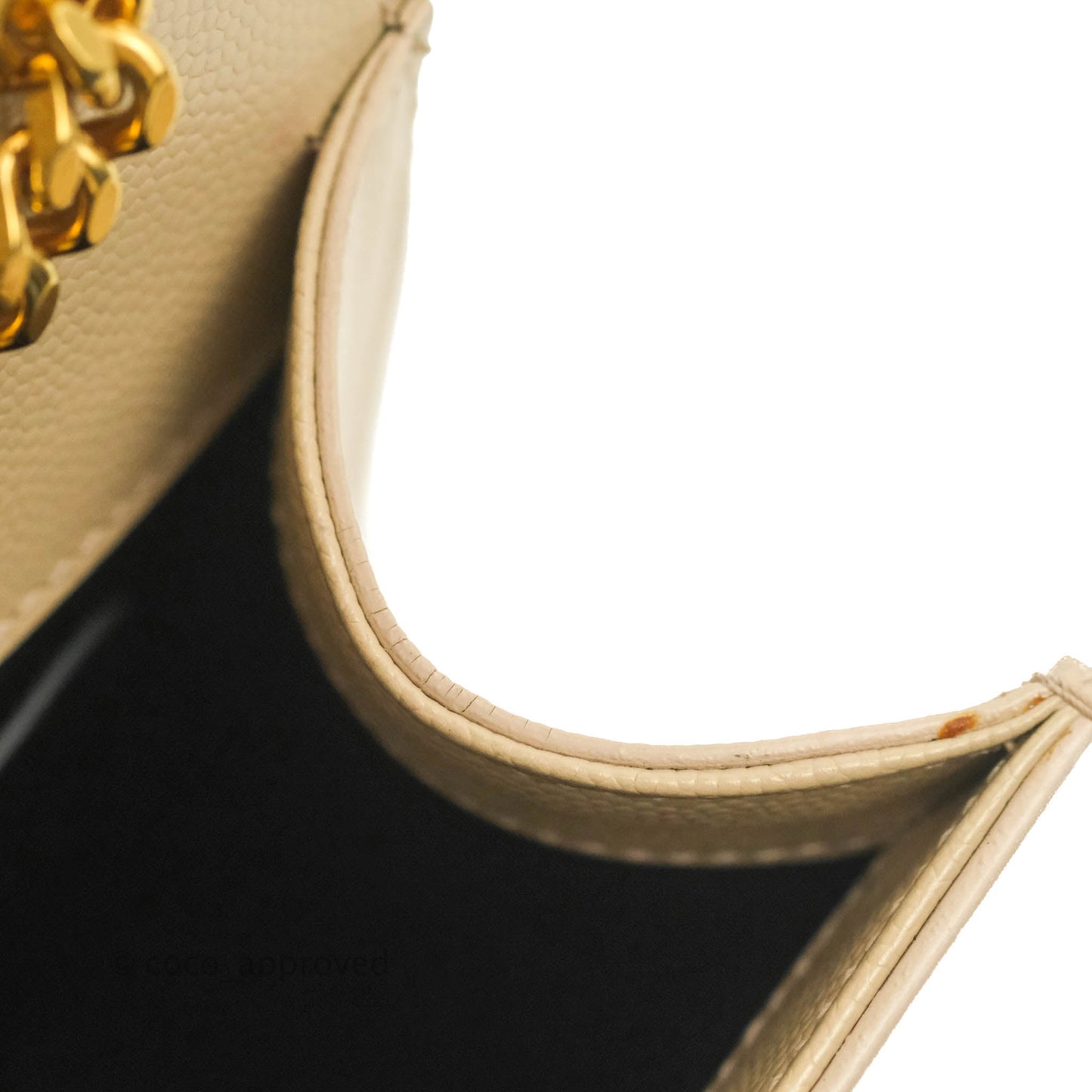 Saint Laurent Beige Kate Small Grained Leather Shoulder Bag Gold Hardware