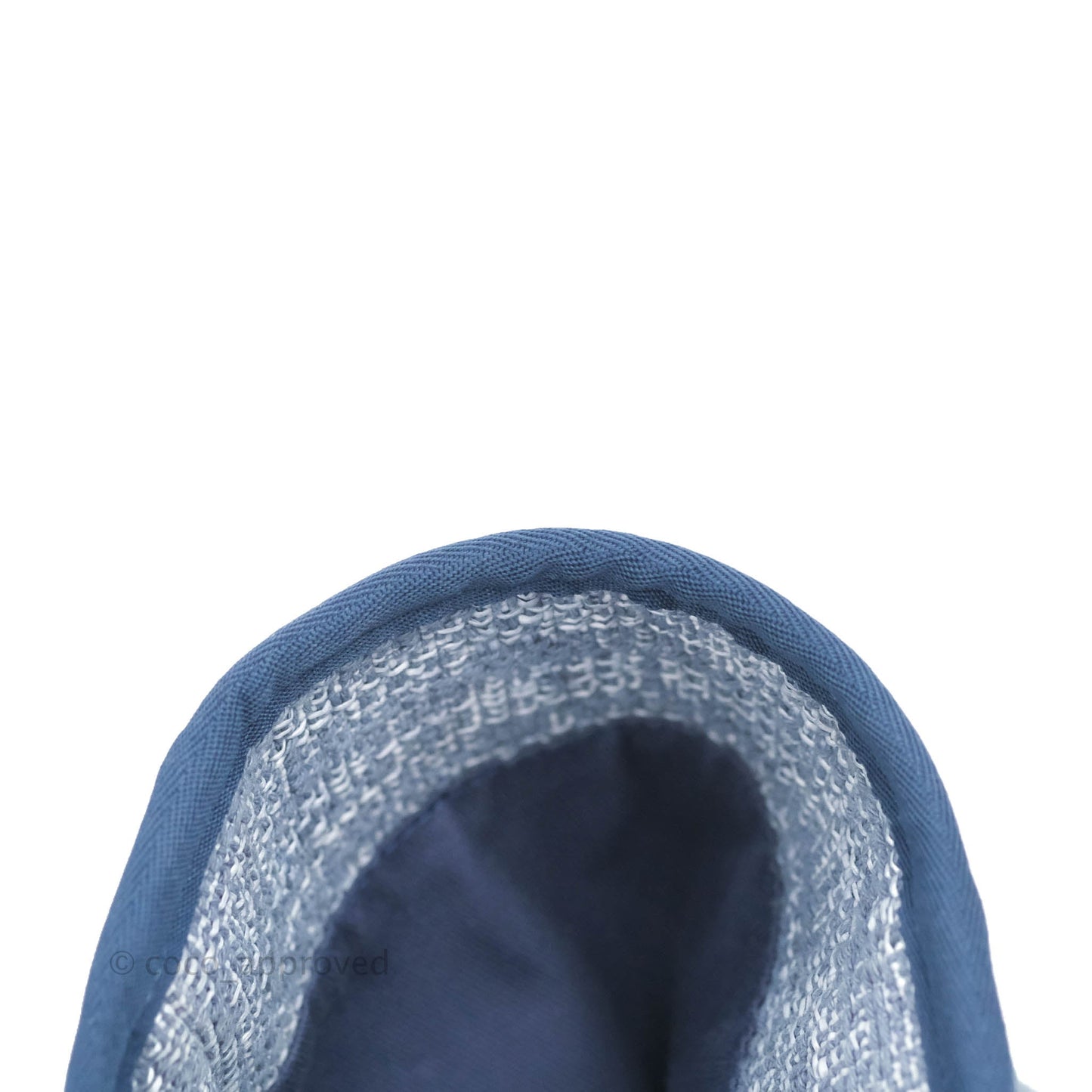 Chanel Large Deauville Blue Canvas Silver Hardware
