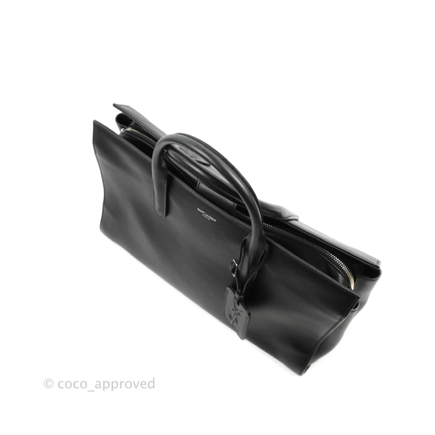 Saint Laurent Larger Jane Bag Black Silver Hardware