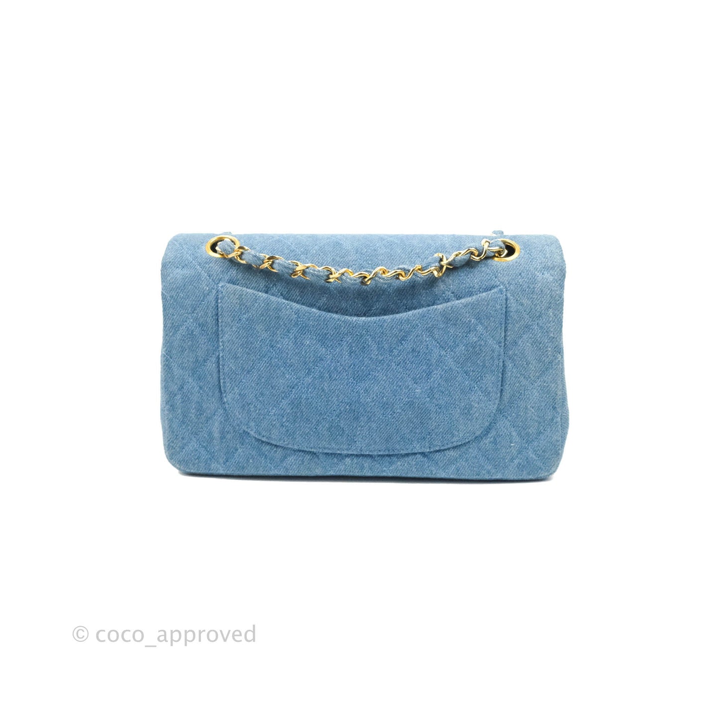Chanel Vintage Classic Small S/M Flap Denim 24K Gold Hardware