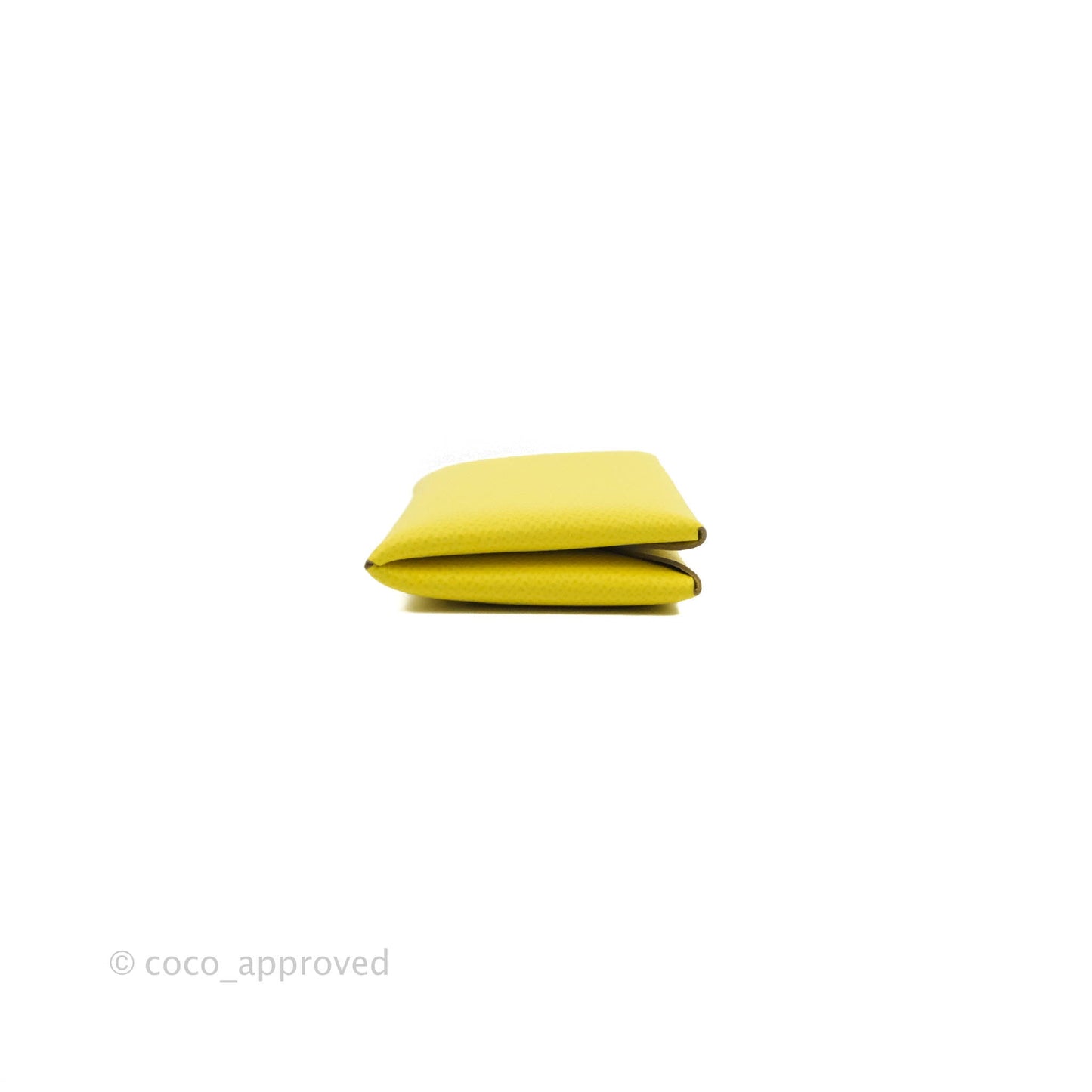 Hermès Calvi Card Holder Epsom Yellow