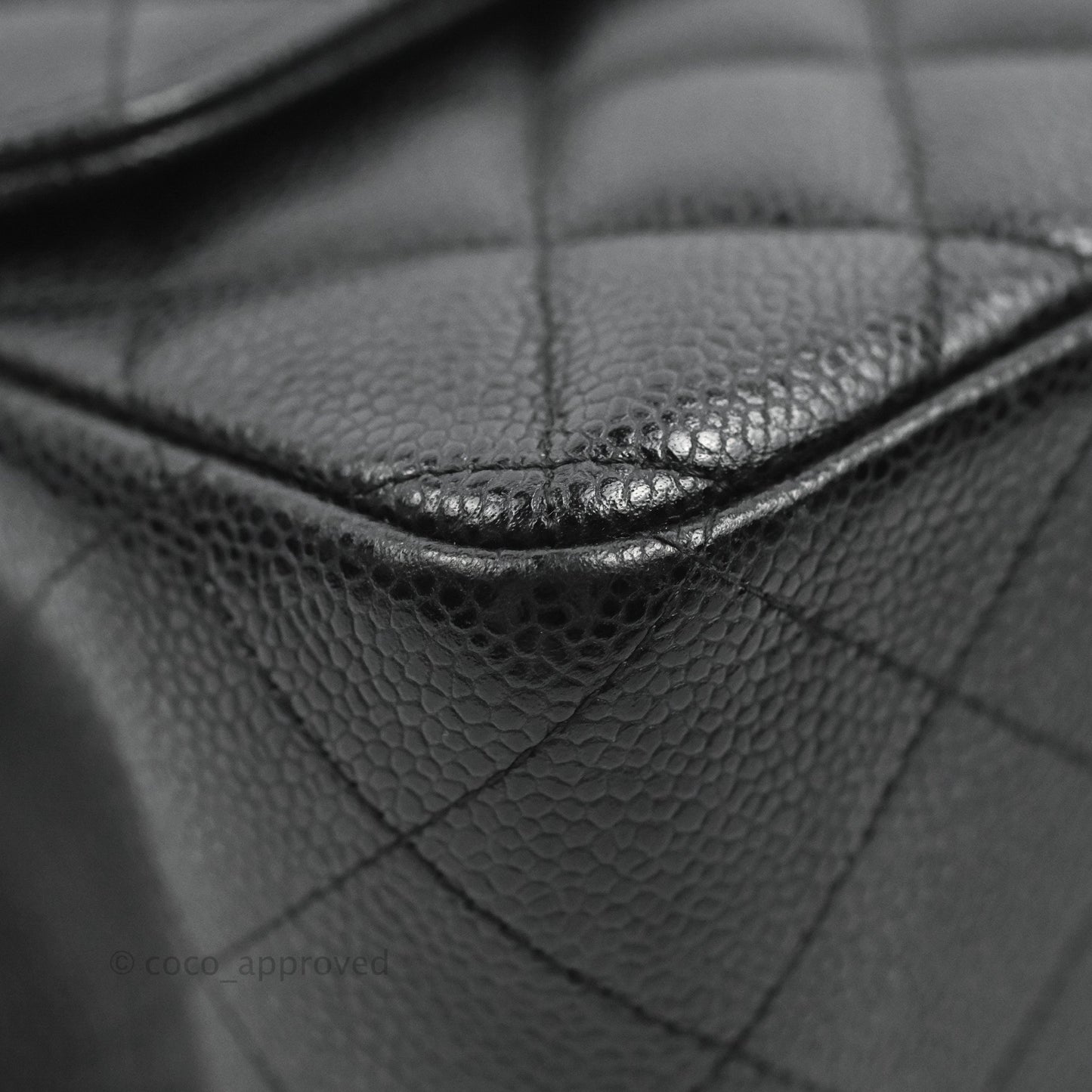 Chanel Jumbo Double Flap Black Caviar Silver Hardware⁣⁣