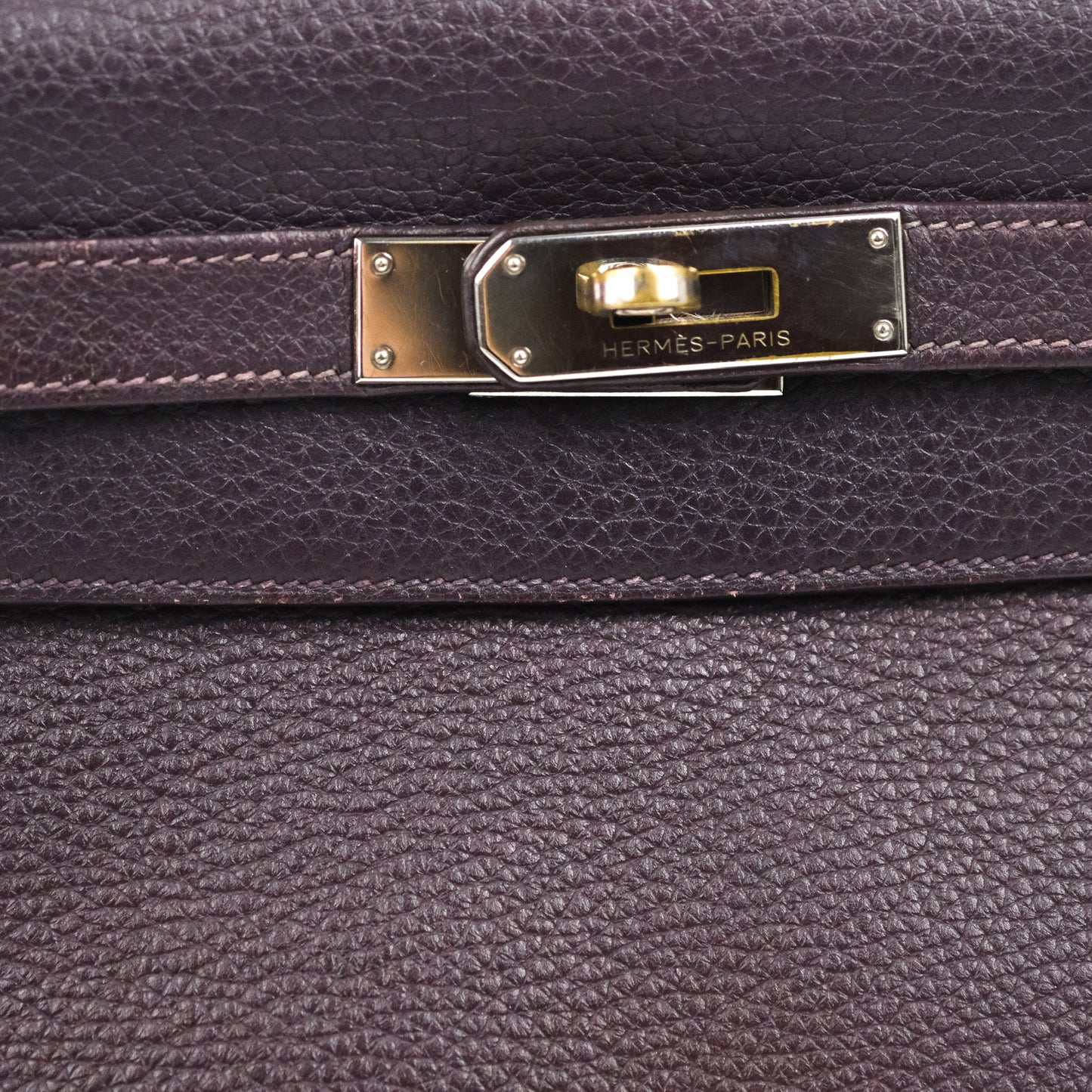 Hermès Retourne Kelly 28 Raisin TPM Palladium Hardware
