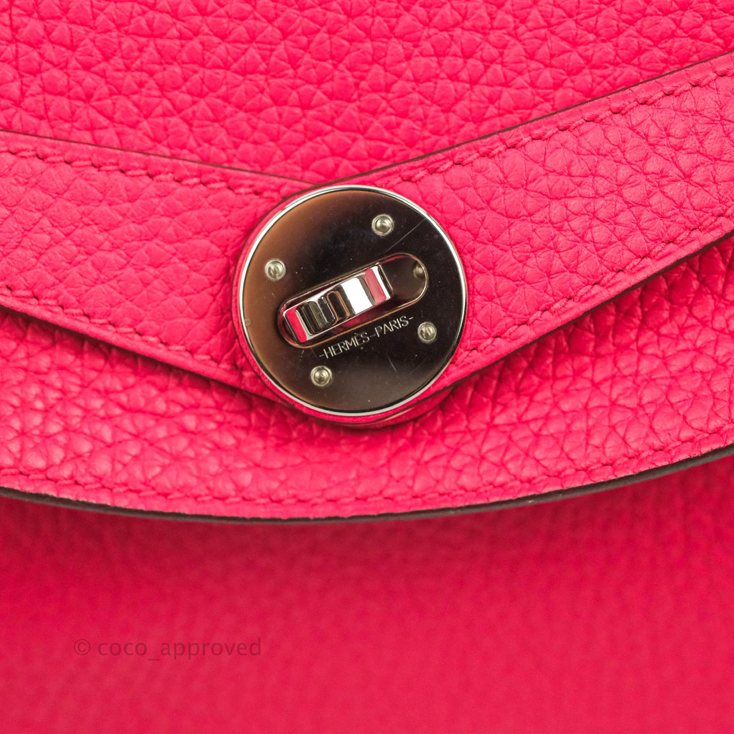 Hermès Lindy 30 Rose Extreme Clemence Palladium Hardware