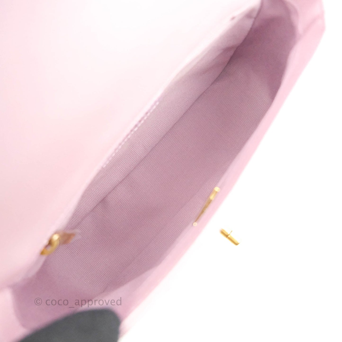 Chanel Quilted My Perfect Mini Iridescent Pink Caviar Aged Gold Hardware 21K