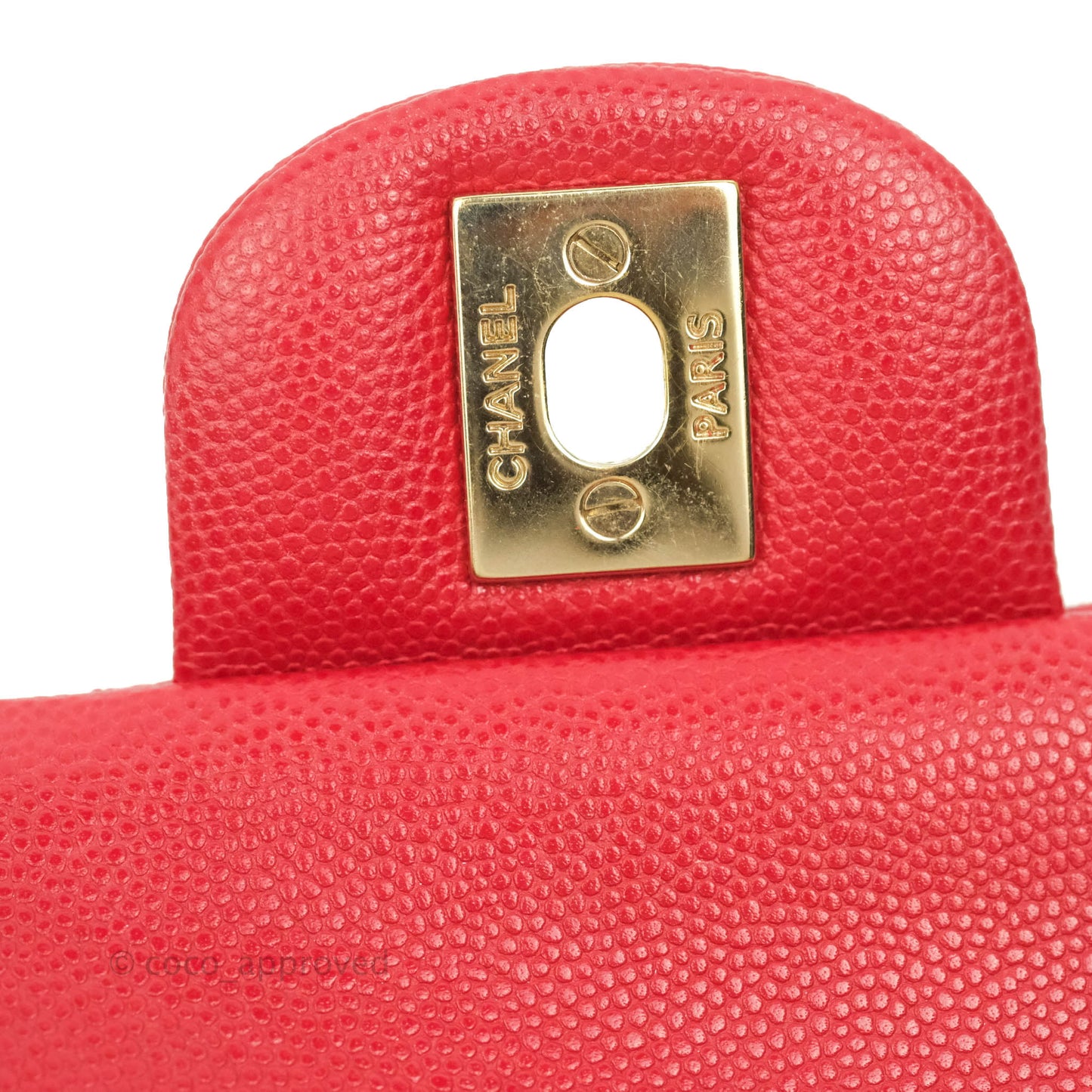 Chanel Classic Small S/M Flap Red Caviar Gold Hardware