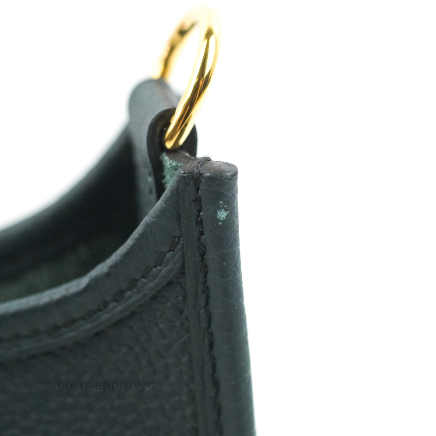 Hermès Mini Evelyne 16 Vert Rousseau/ Vert Cypress Clemence Gold Hardware