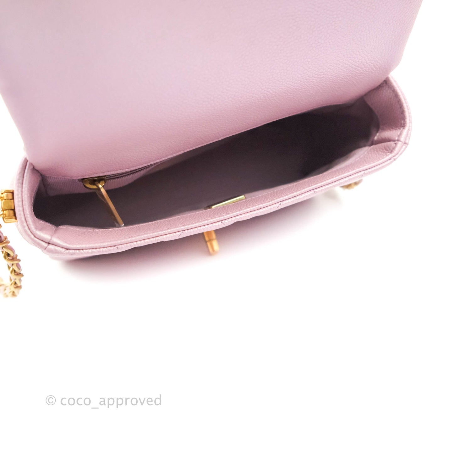 Chanel Quilted My Perfect Mini Iridescent Pink Caviar Aged Gold Hardware 21K