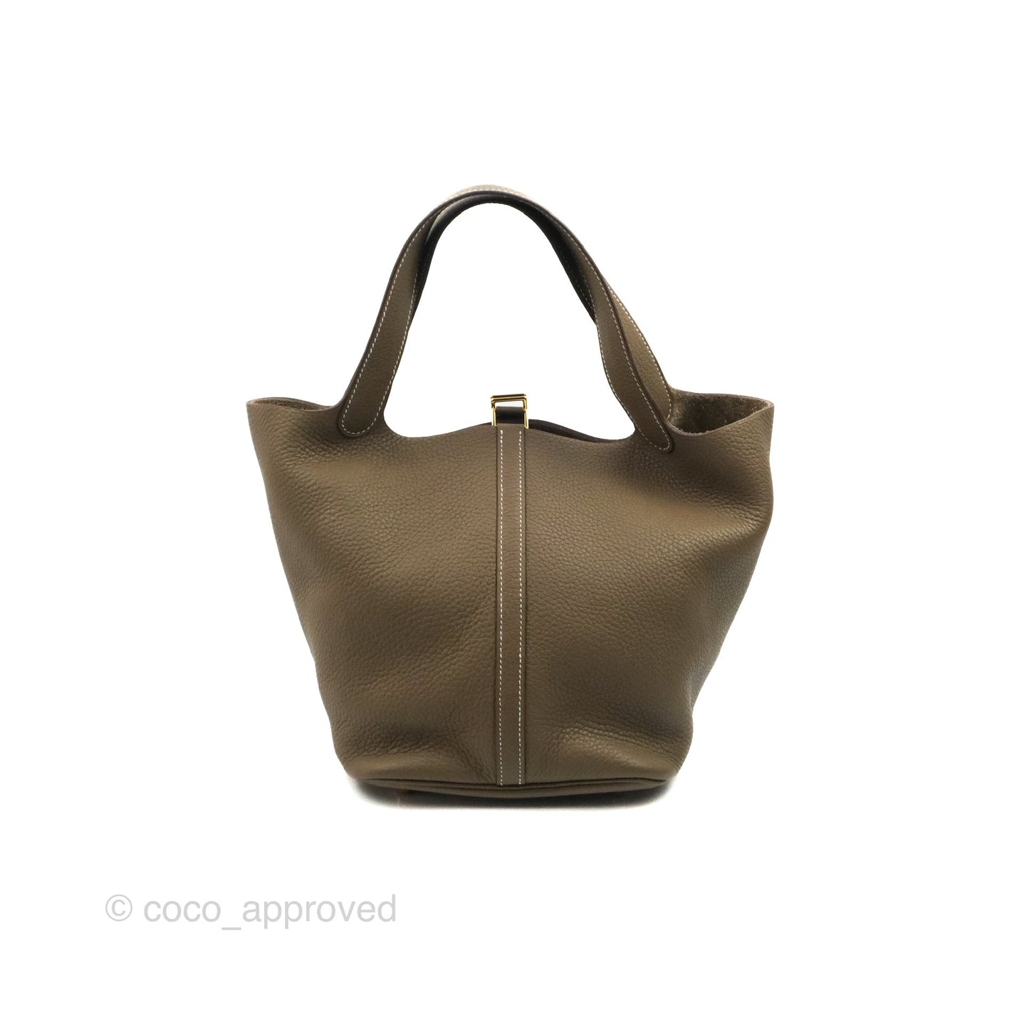 Hermès Picotin Lock 22 Clemence Etoupe Gold Hardware