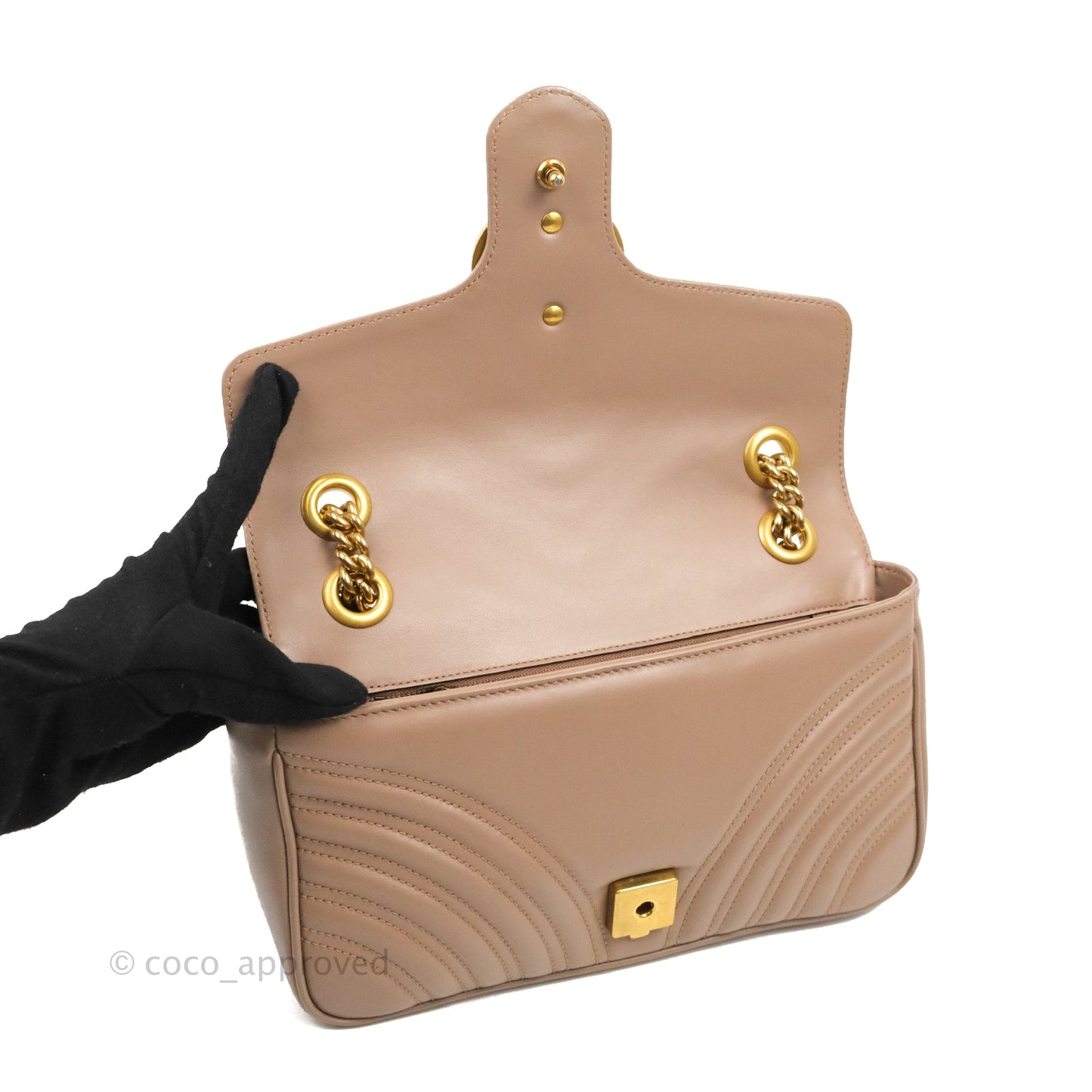 Gucci GG Marmont Matelassé Leather Small Bag Dusty Pink