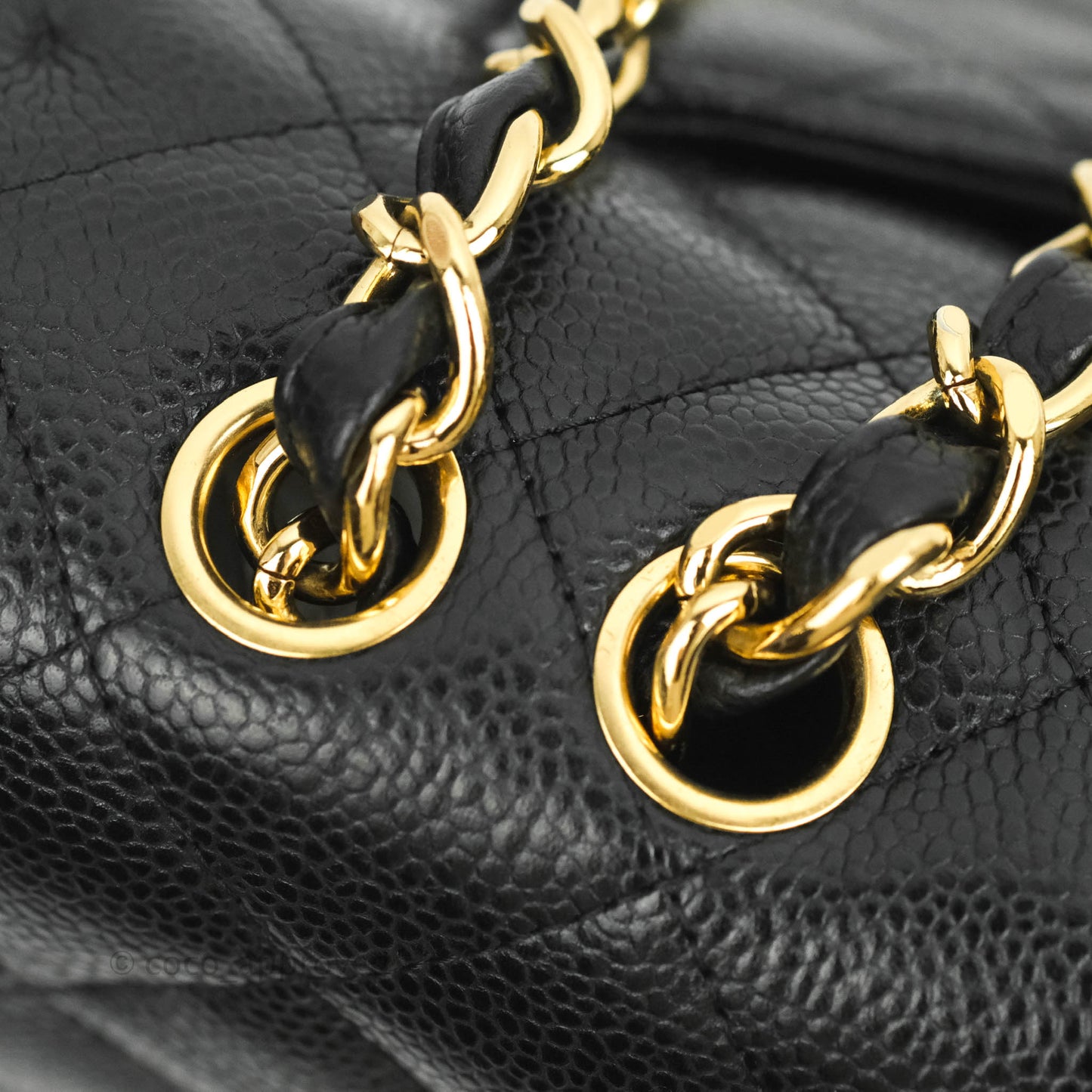 Chanel Jumbo Single Flap Black Caviar Gold Hardware