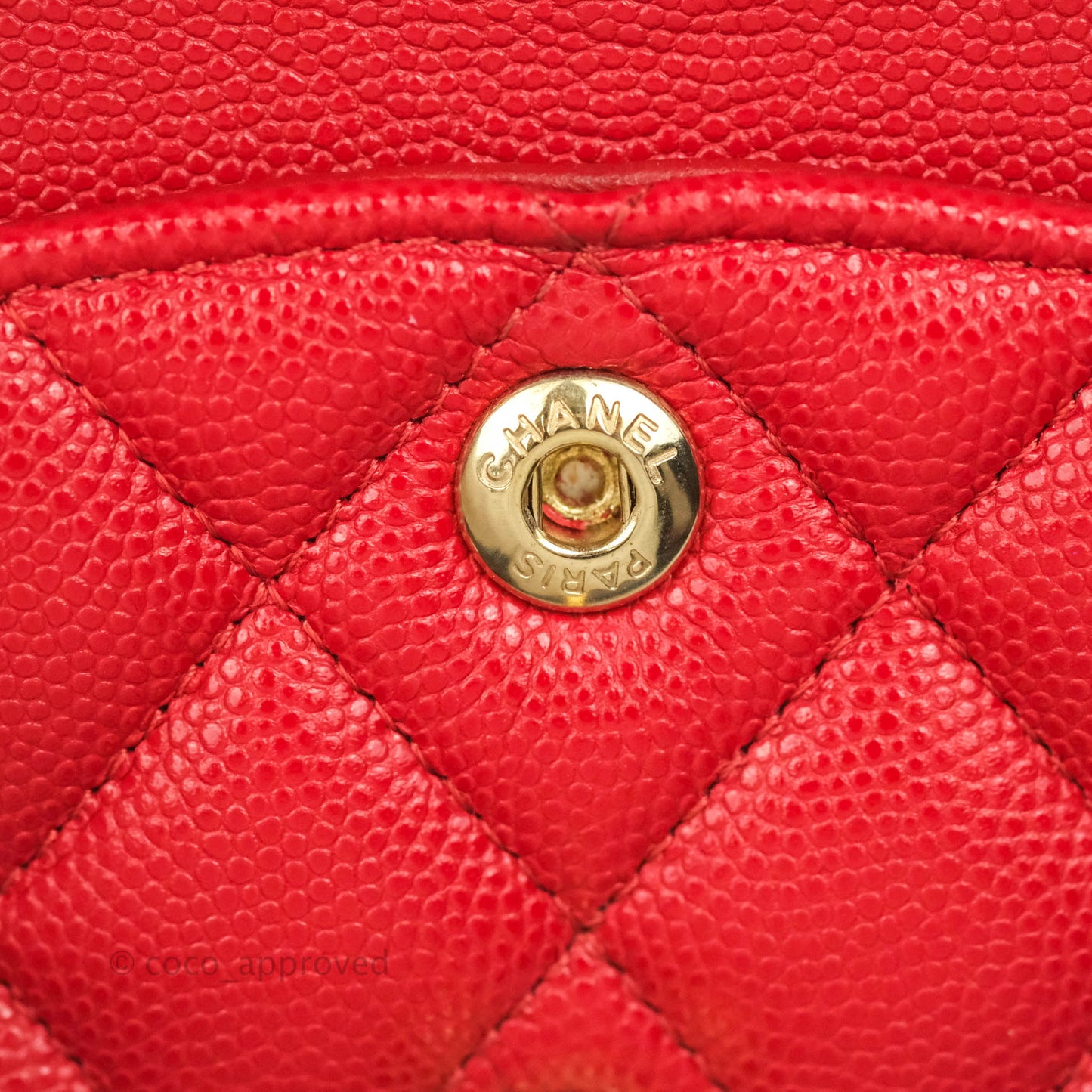 Chanel Classic Small S/M Flap Red Caviar Gold Hardware