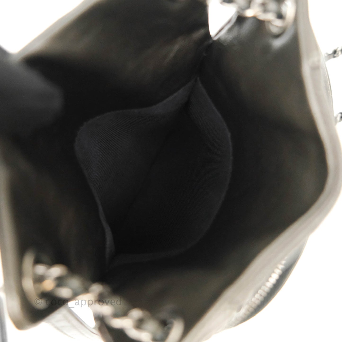 Chanel Chain Backpack Metallic Grey Lambskin Ruthenium Hardware