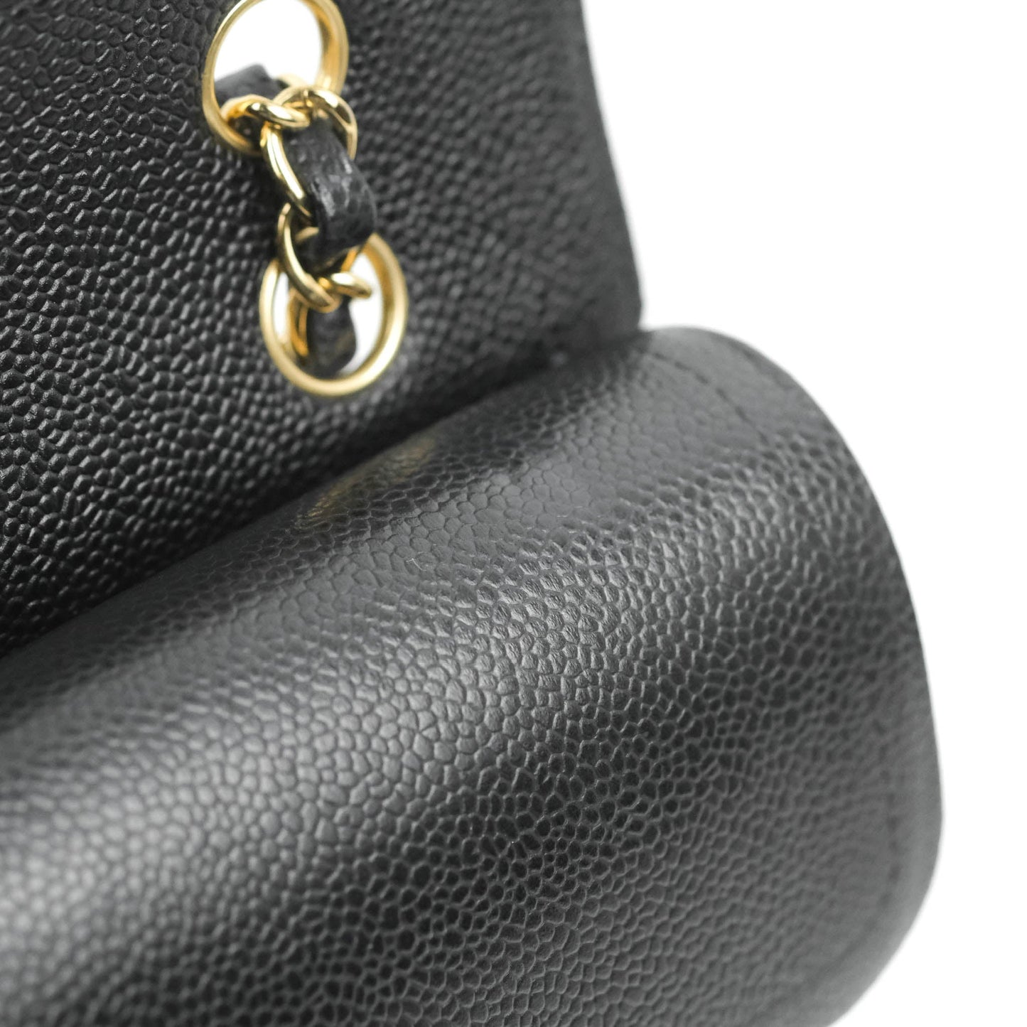 Chanel Classic Medium M/L Flap Black Caviar 24K Gold Hardware