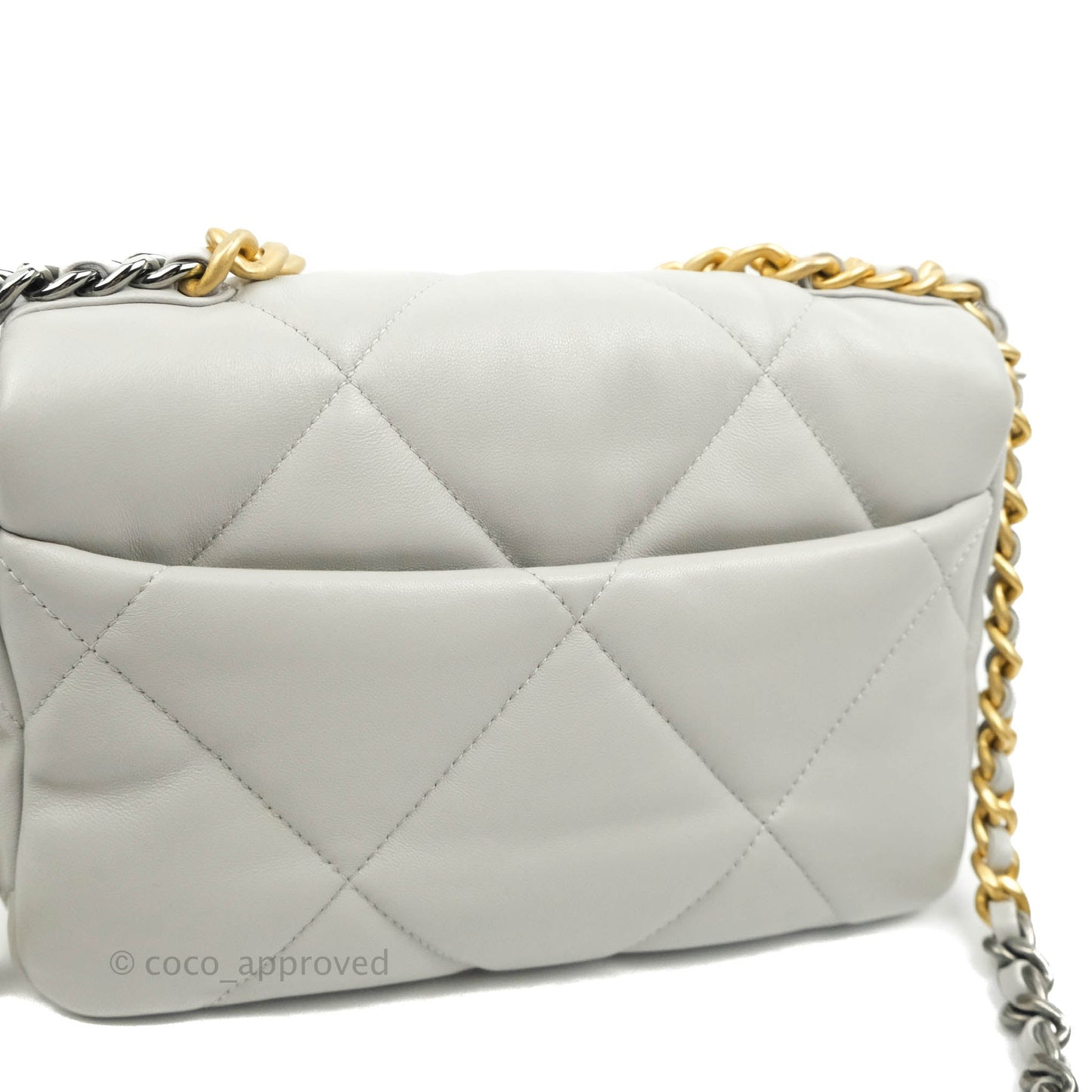 Chanel 19 Small Grey Mixed Hardware 21A