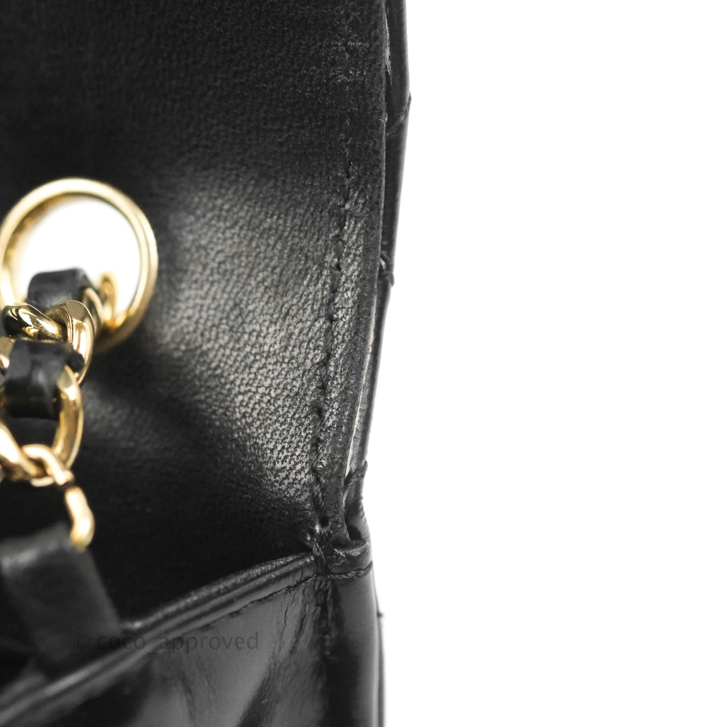 Chanel Mini Flap Clutch with Chain Black Gold Hardware