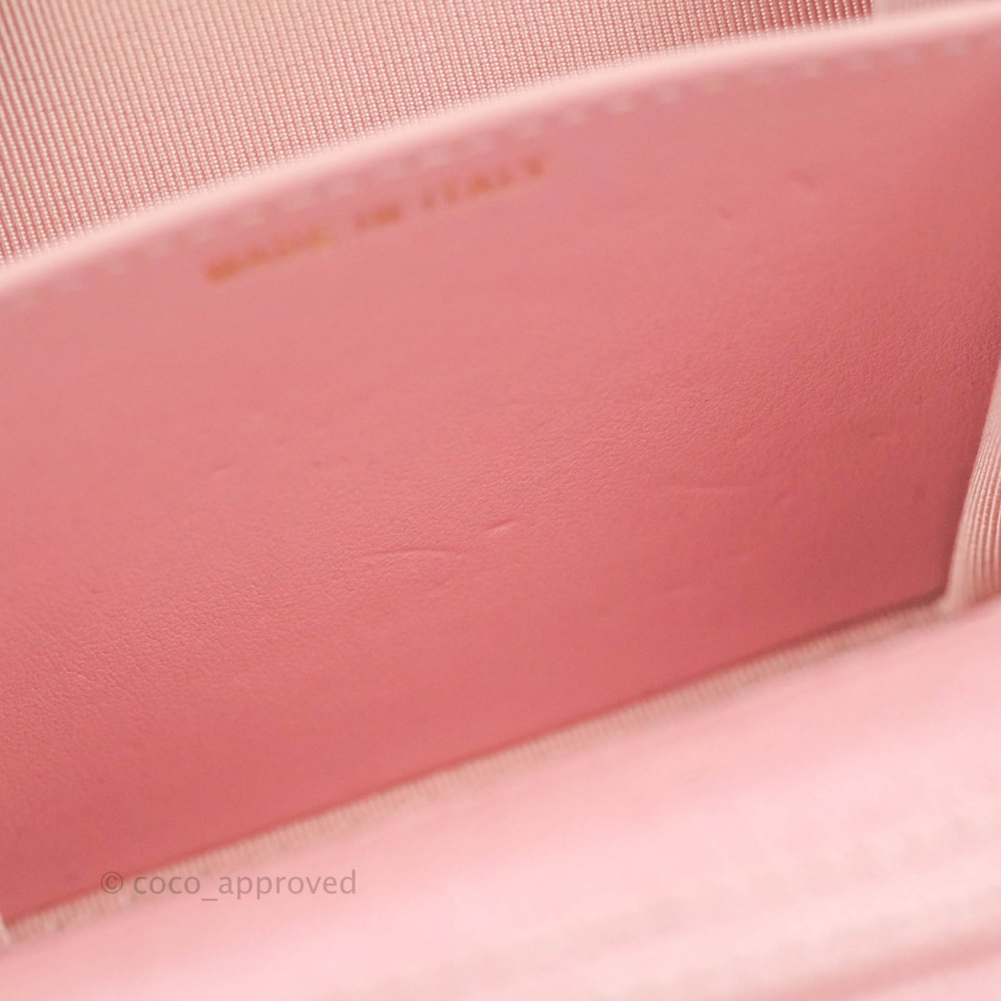 Chanel Mini Wallet With Chain Iridescent Pink Caviar Gold Hardware 19S