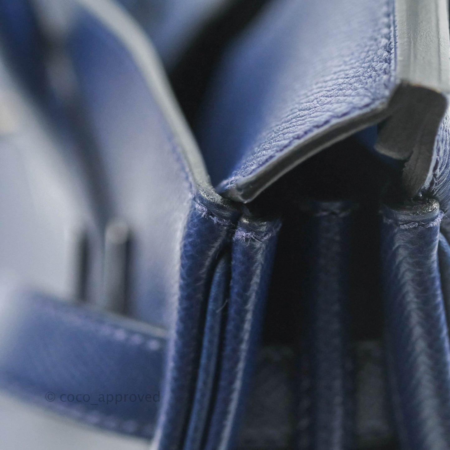 Hermès Birkin 30 Blue Sapphire Epsom Palladium Hardware