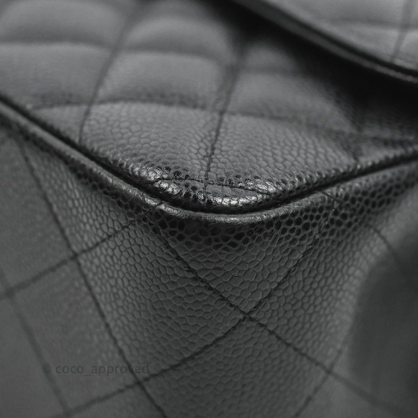 Chanel Jumbo Double Flap Black Caviar Silver Hardware⁣⁣