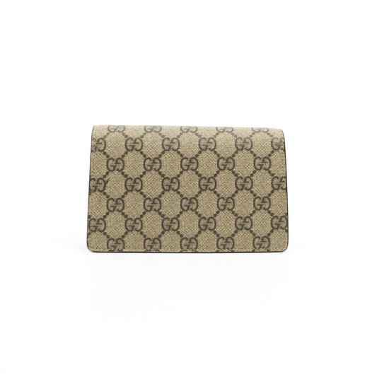 Gucci Dionysus GG Supreme Super Mini Crossbody Bag Ruthenium Hardware
