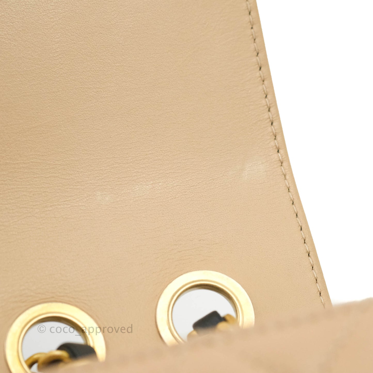 Chanel Quilted Medium CC Filigree Flap Beige Black Caviar