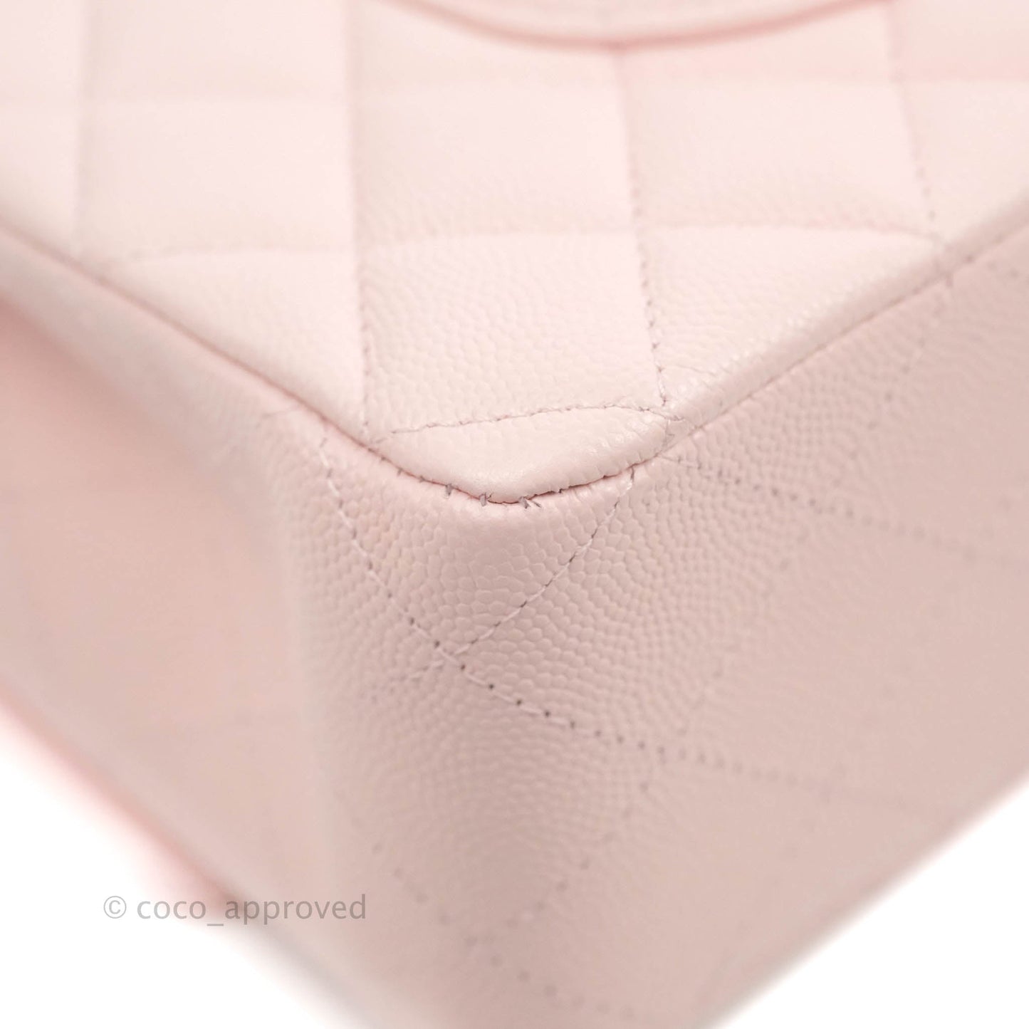 Chanel Classic M/L Medium Flap Quilted Pink Caviar Gold Hardware 22S