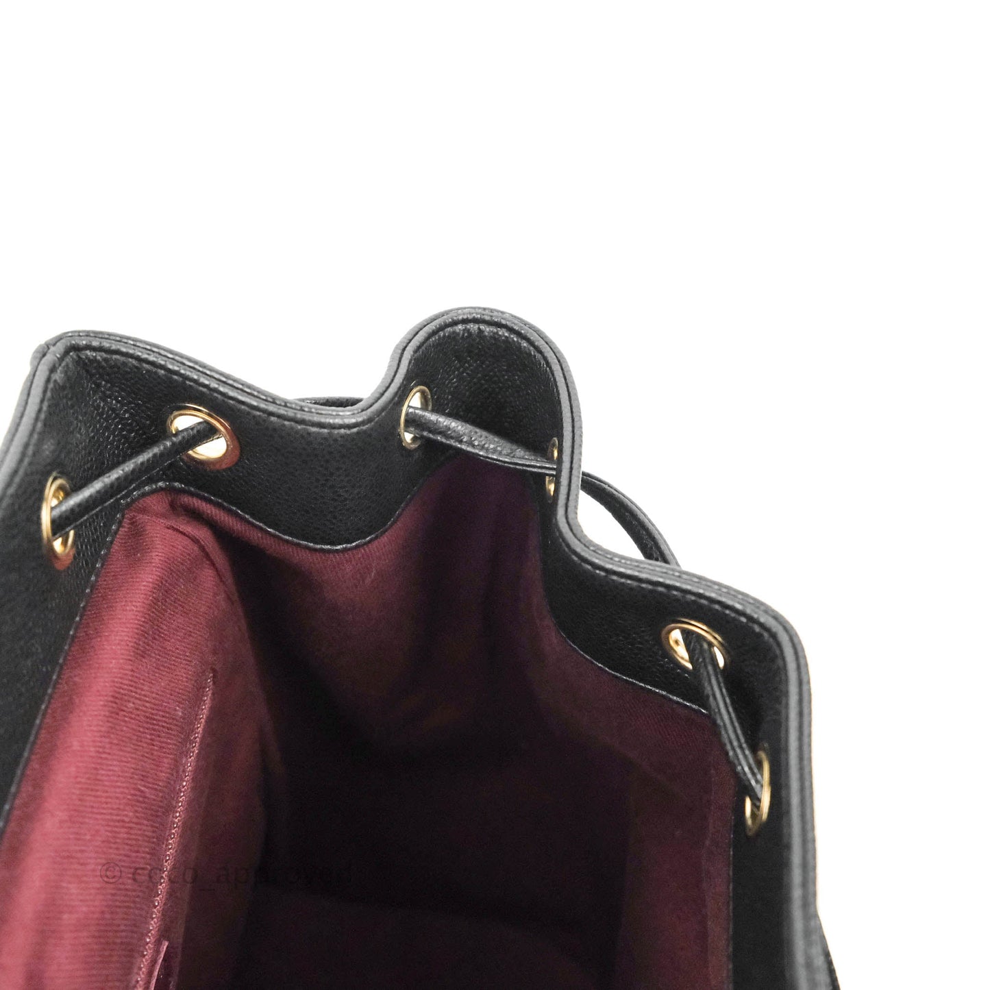Chanel Quilted Business Affinity Backpack Black Caviar Light Gold Hardware