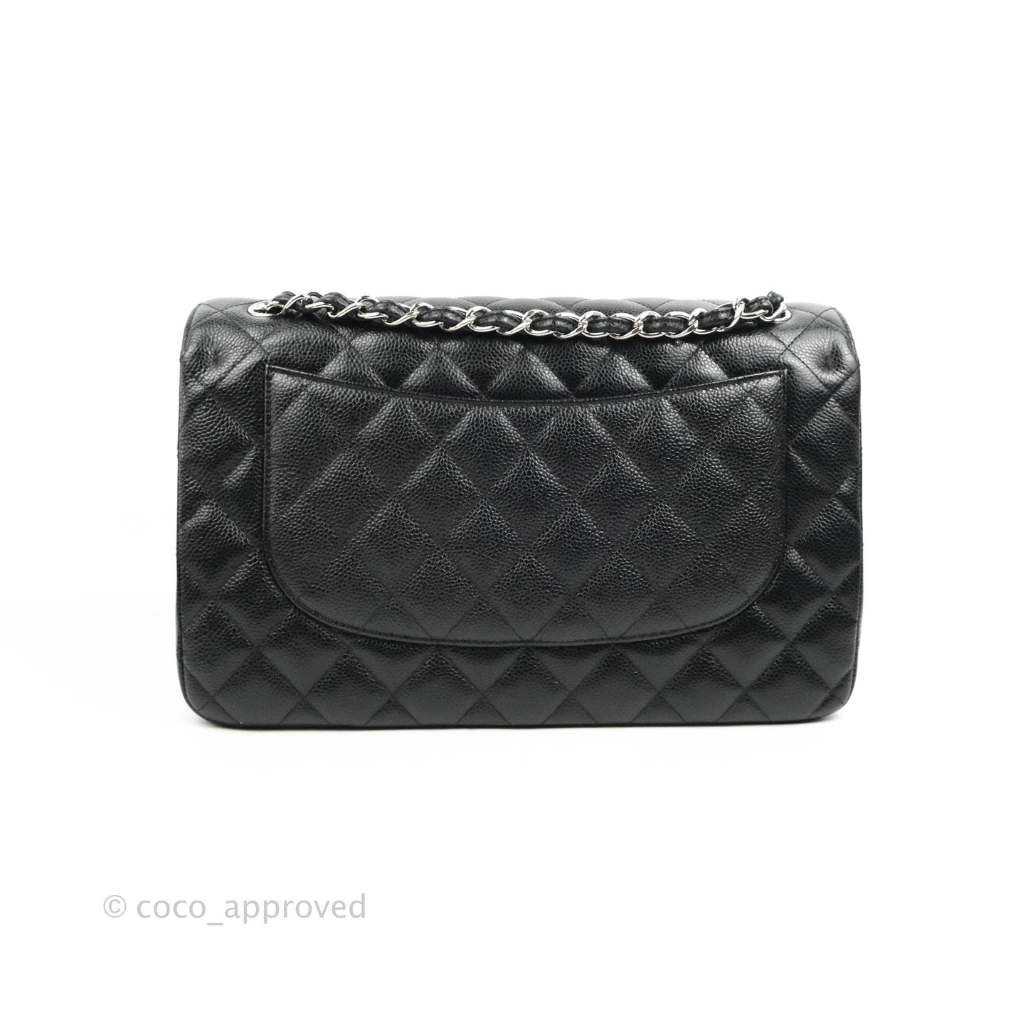 Chanel Jumbo Double Flap Black Caviar Silver Hardware⁣⁣