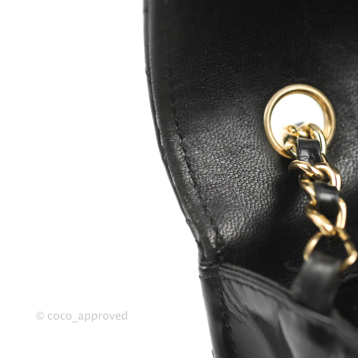 Chanel Mini Flap Clutch with Chain Black Gold Hardware