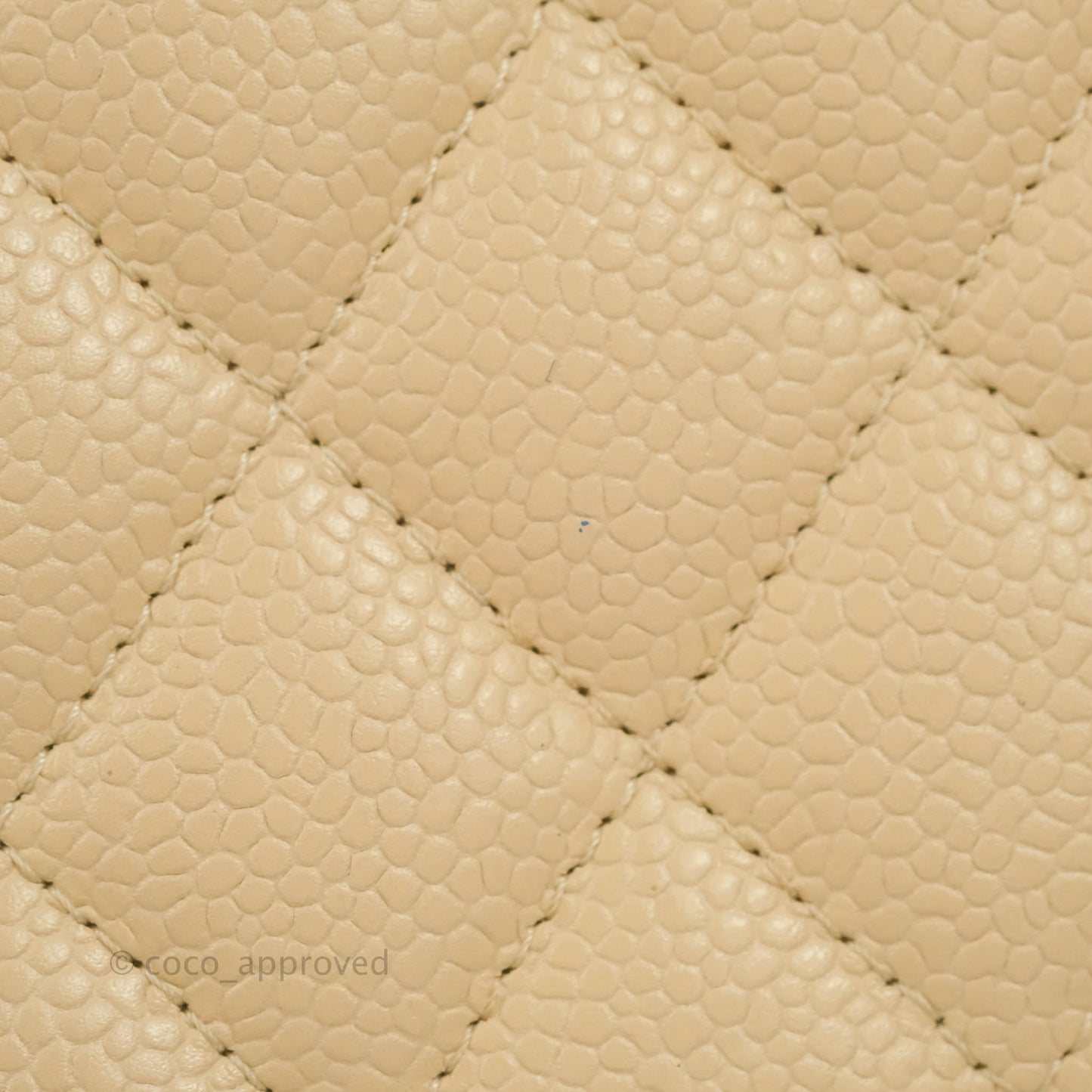 Chanel Classic M/L Medium Flap Quilted Beige Caviar Gold Hardware