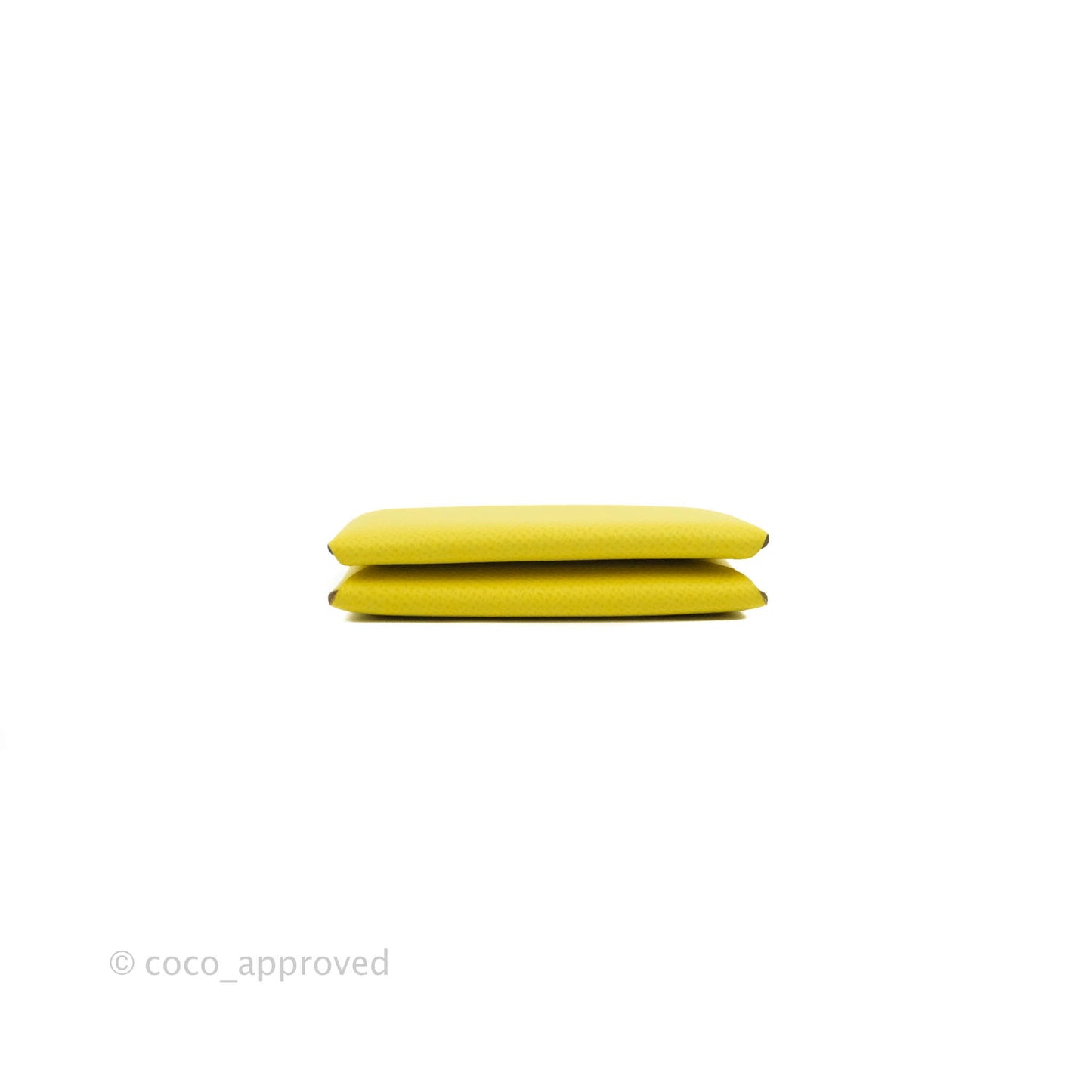 Hermès Calvi Card Holder Epsom Yellow